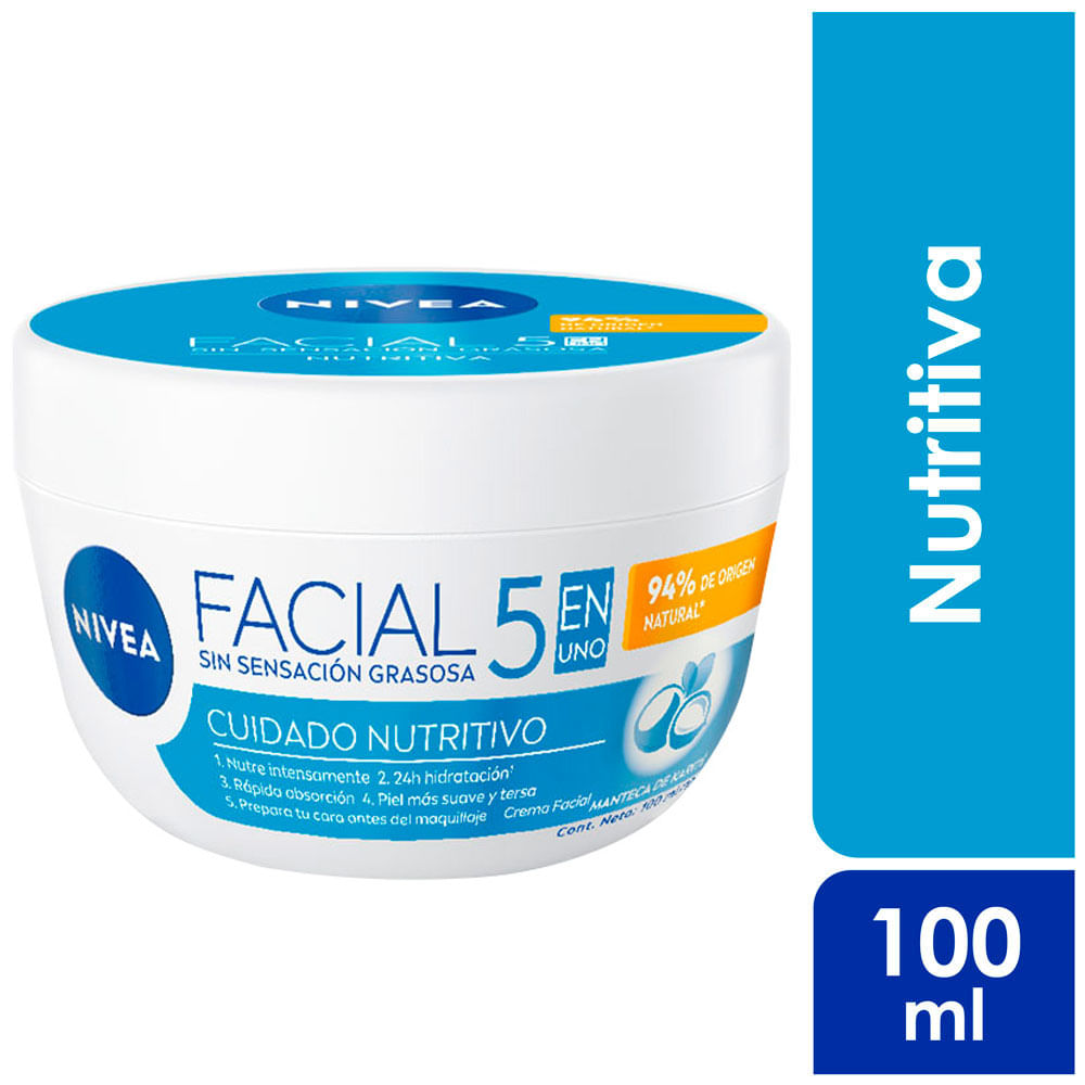 Crema Facial NIVEA Nutritiva Frasco 100ml