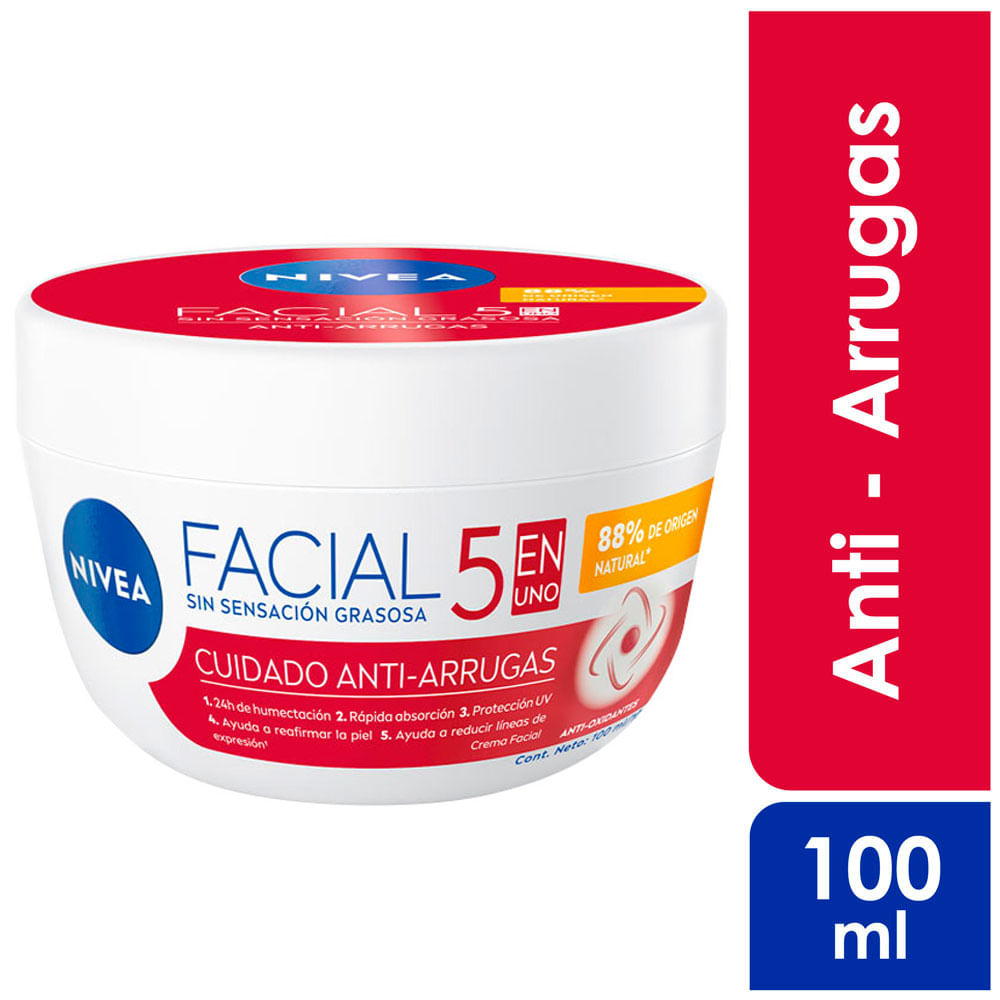 Crema Facial NIVEA Anti-Arrugas Frasco 100ml
