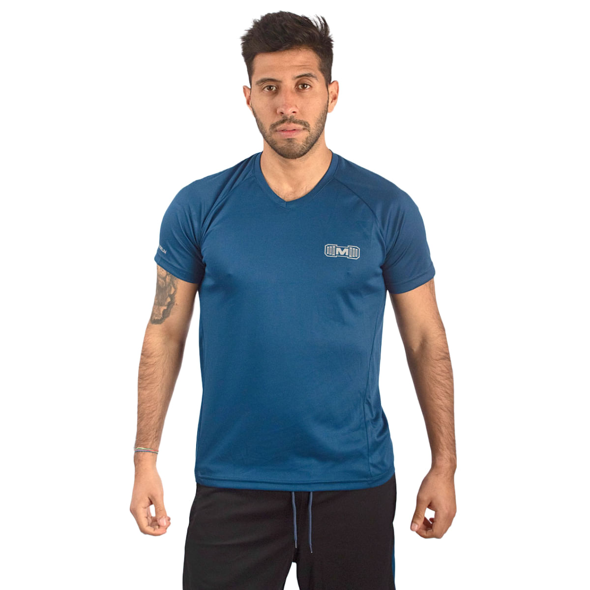 Polo Deportivo Muscle Museum Azul Acero para Hombre