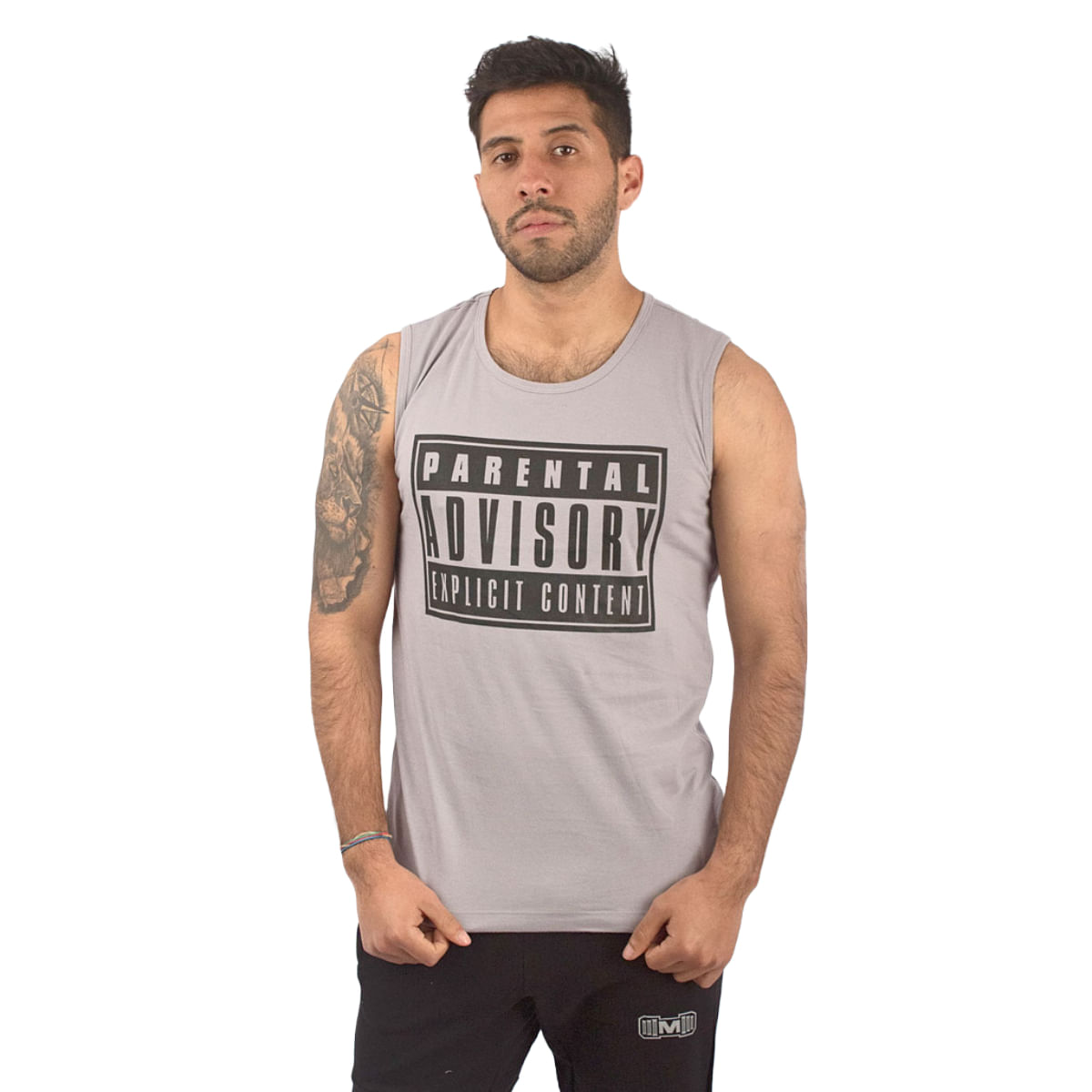 Polo Manga Cero Deportivo Muscle Museum Parental Advisory para Hombre