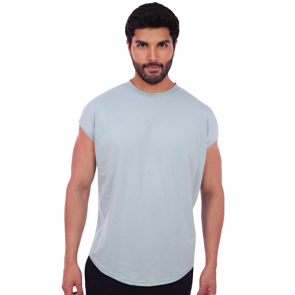 Polo Muscle Tee Manga Cero Muscle Museum Cemento para Hombre