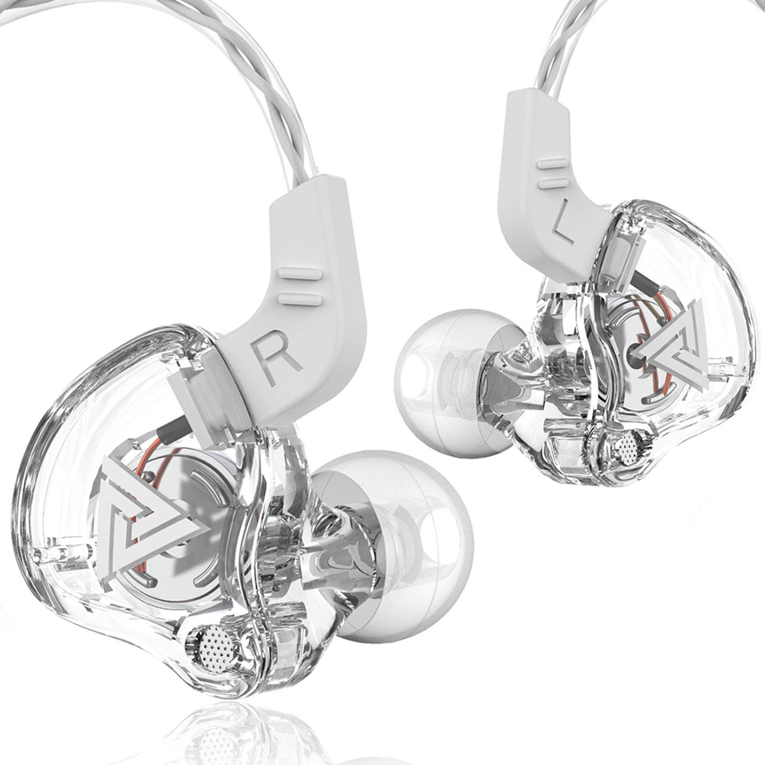 Audifonos In Ear Qkz Ak6 Universal Hifi Con Micrófono Blanco