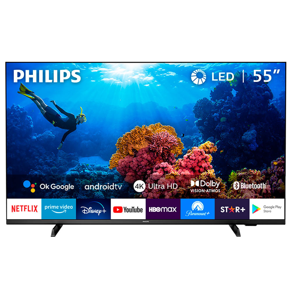 Televisor PHILIPS LED 55'' UHD 4K Smart Tv 55PUD7406