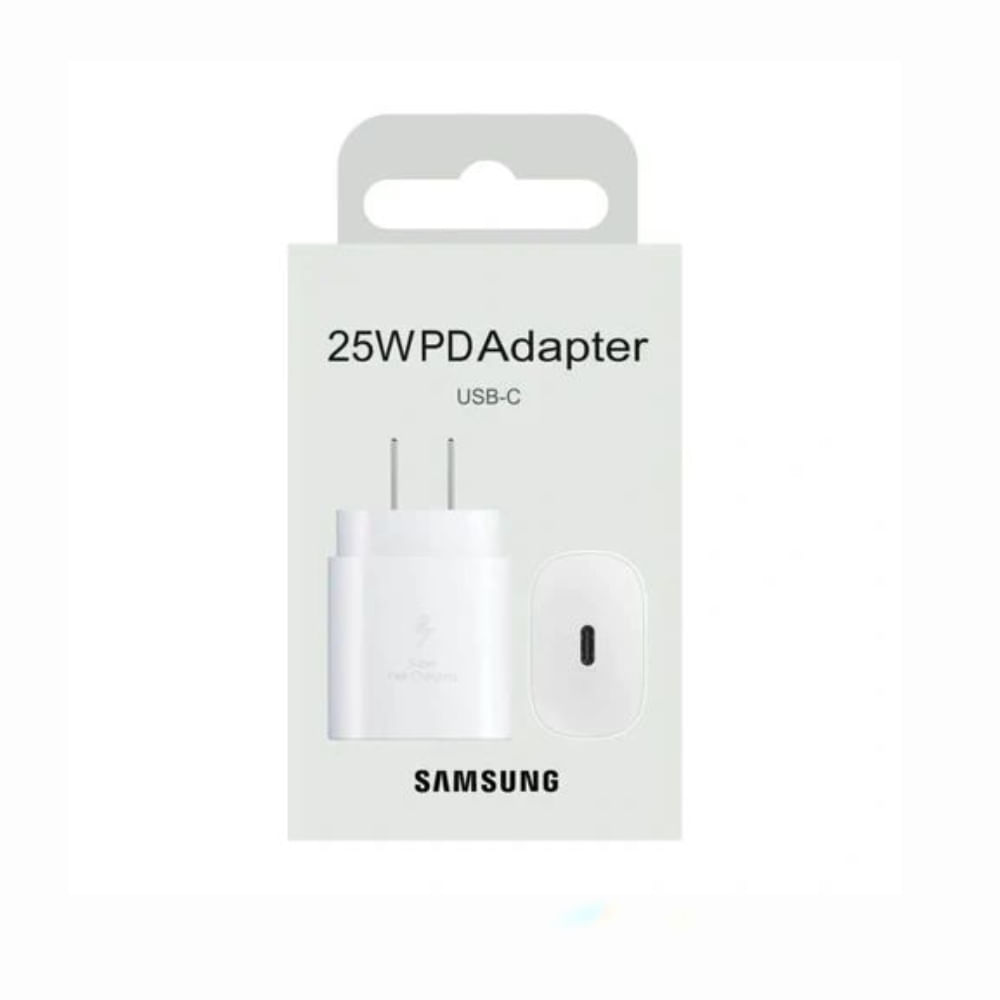 Adaptador Samsung 25W USB C Sin Cable - Blanco