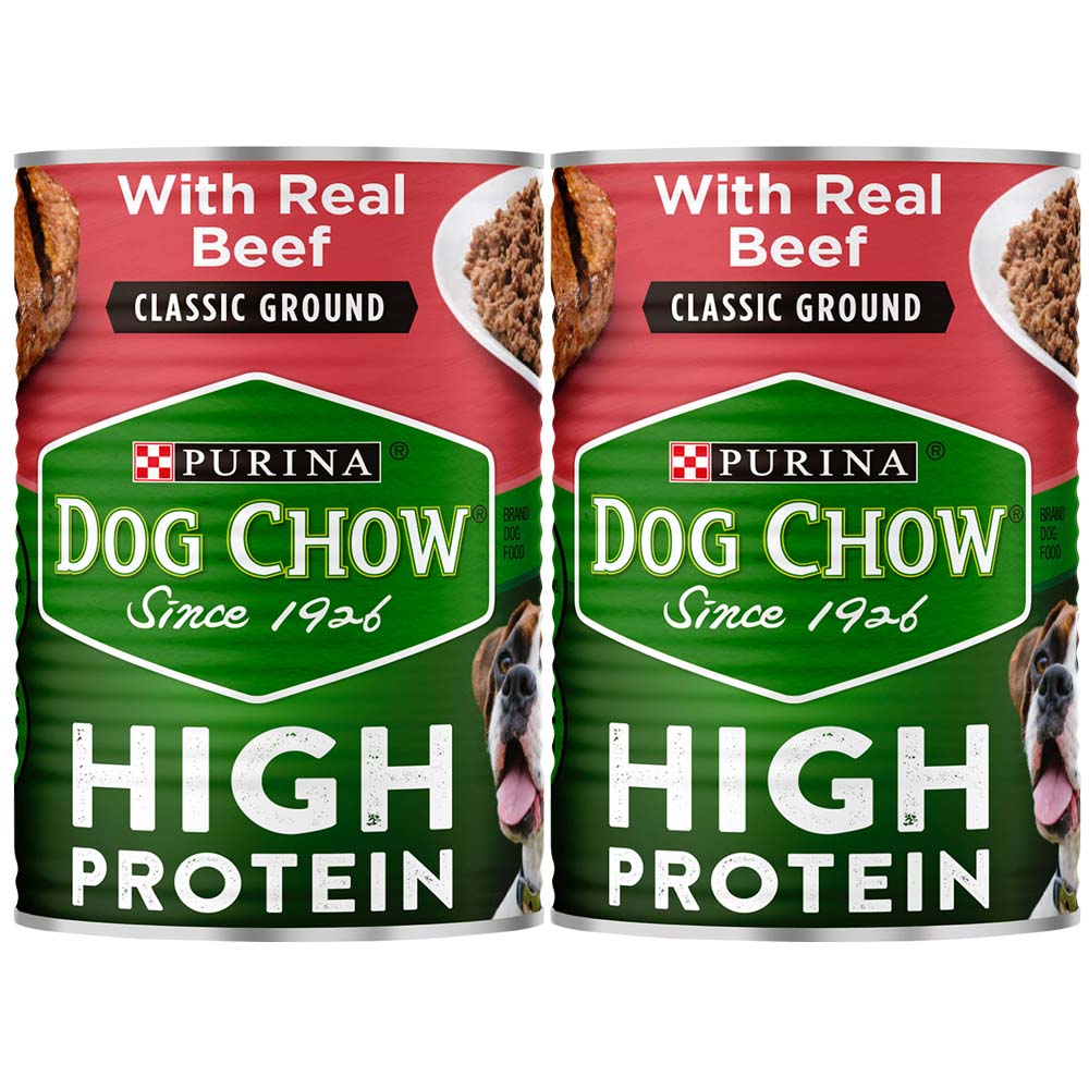 Pack Alimento para Perros DOG CHOW Carne Molida Lata 368g x 2un