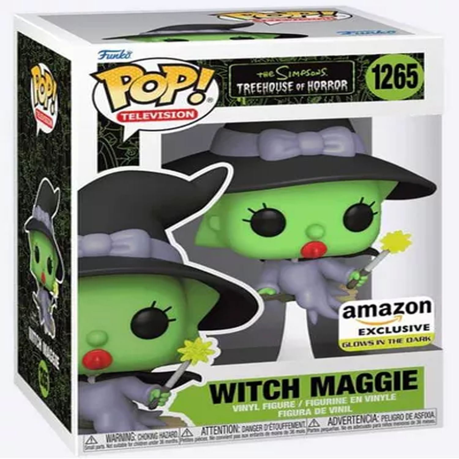 Funko Pop TV Simpsons Witch Maggie  Amazon Exclusive Glow in The Dark