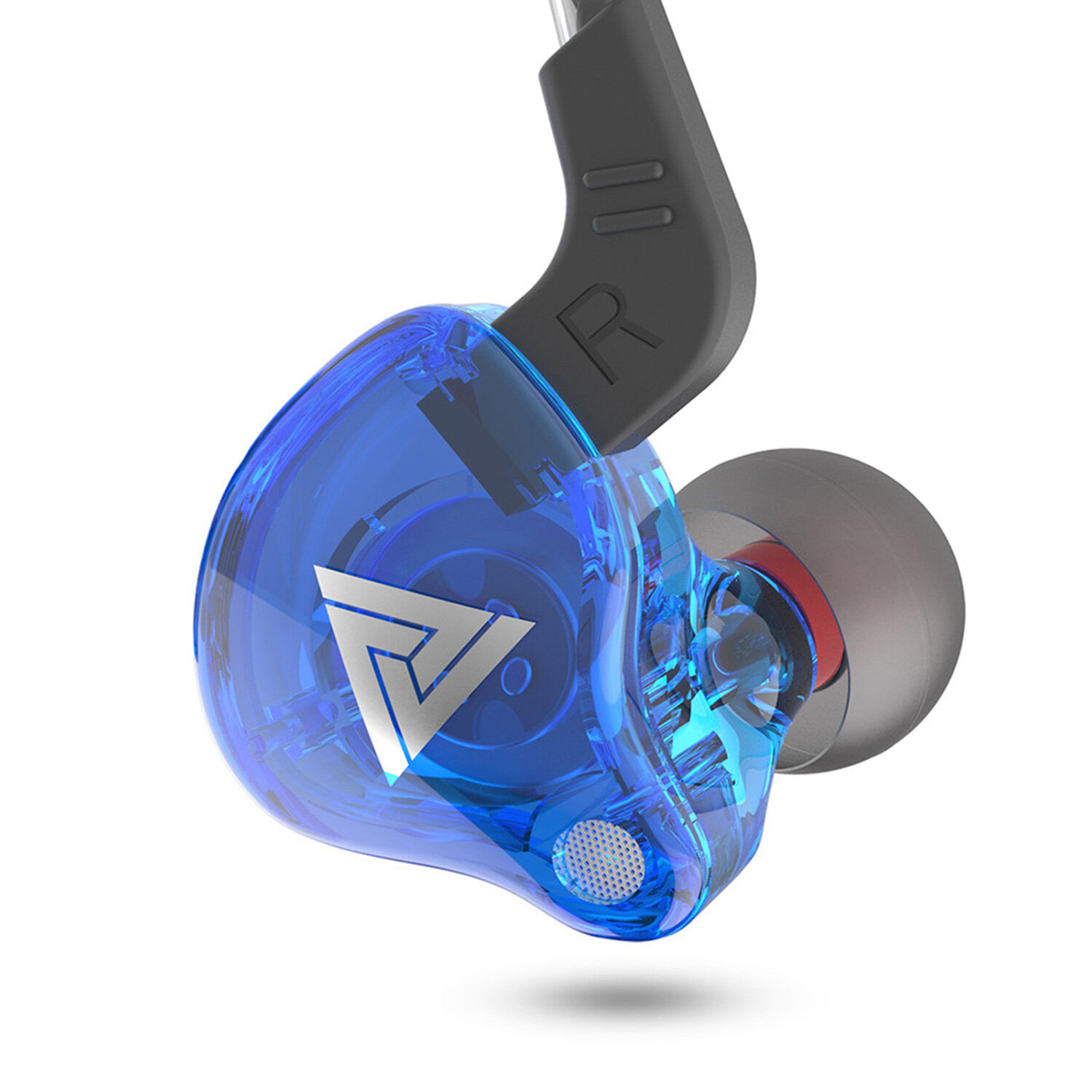 Audifonos Deportivos Qkz Ak6 Universal 3,5 Mm Con Cable Hifi In Ear Con Micrófono Azul