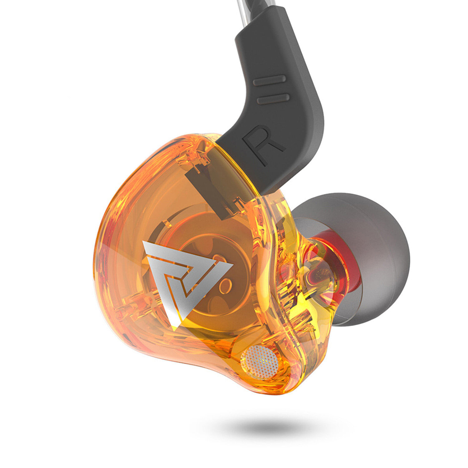Audifonos Deportivos Qkz Ak6 Universal Con Cable Hifi In Ear Amarillo