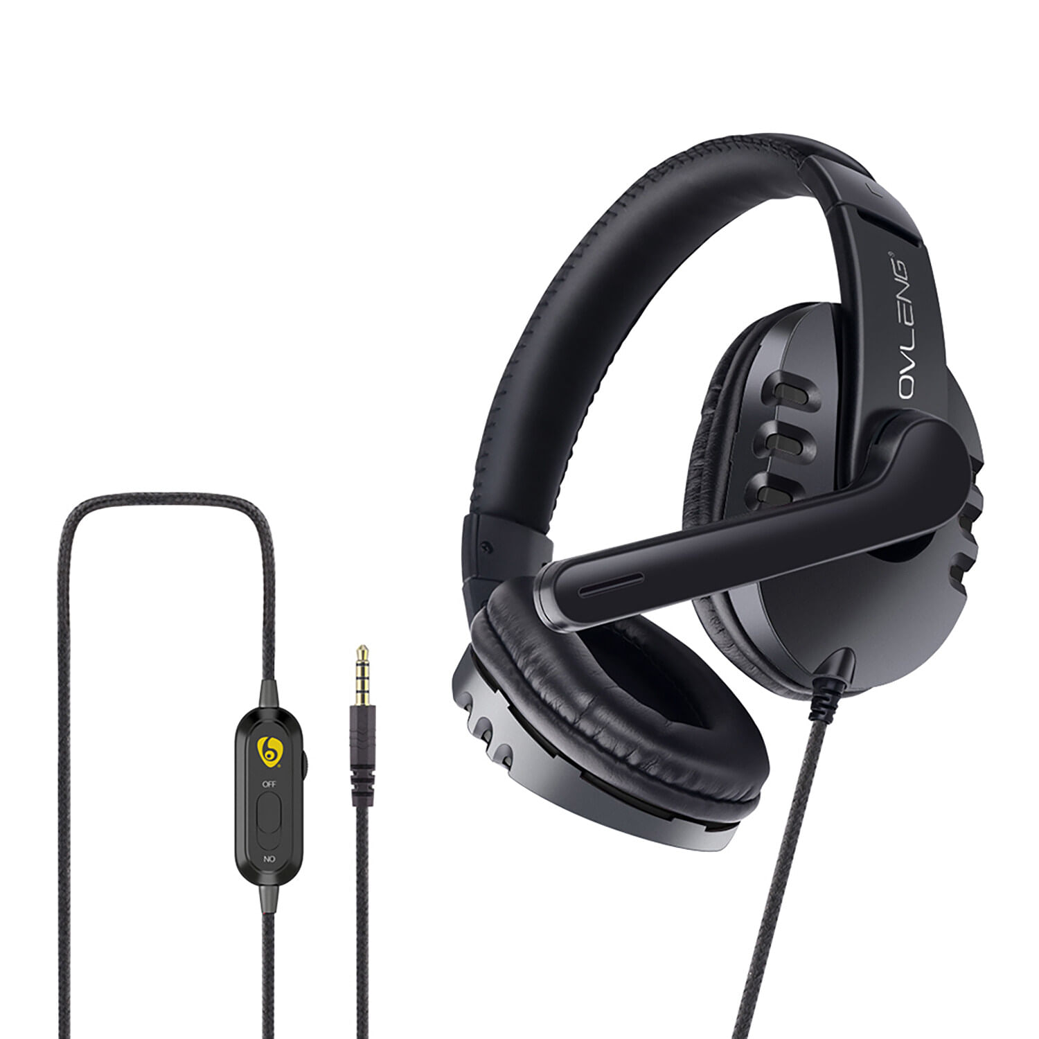 Audifonos Para Juegos Ovleng P3 3,5 Mm Con Cable Sobre La Oreja Diadema Ajustable Negro