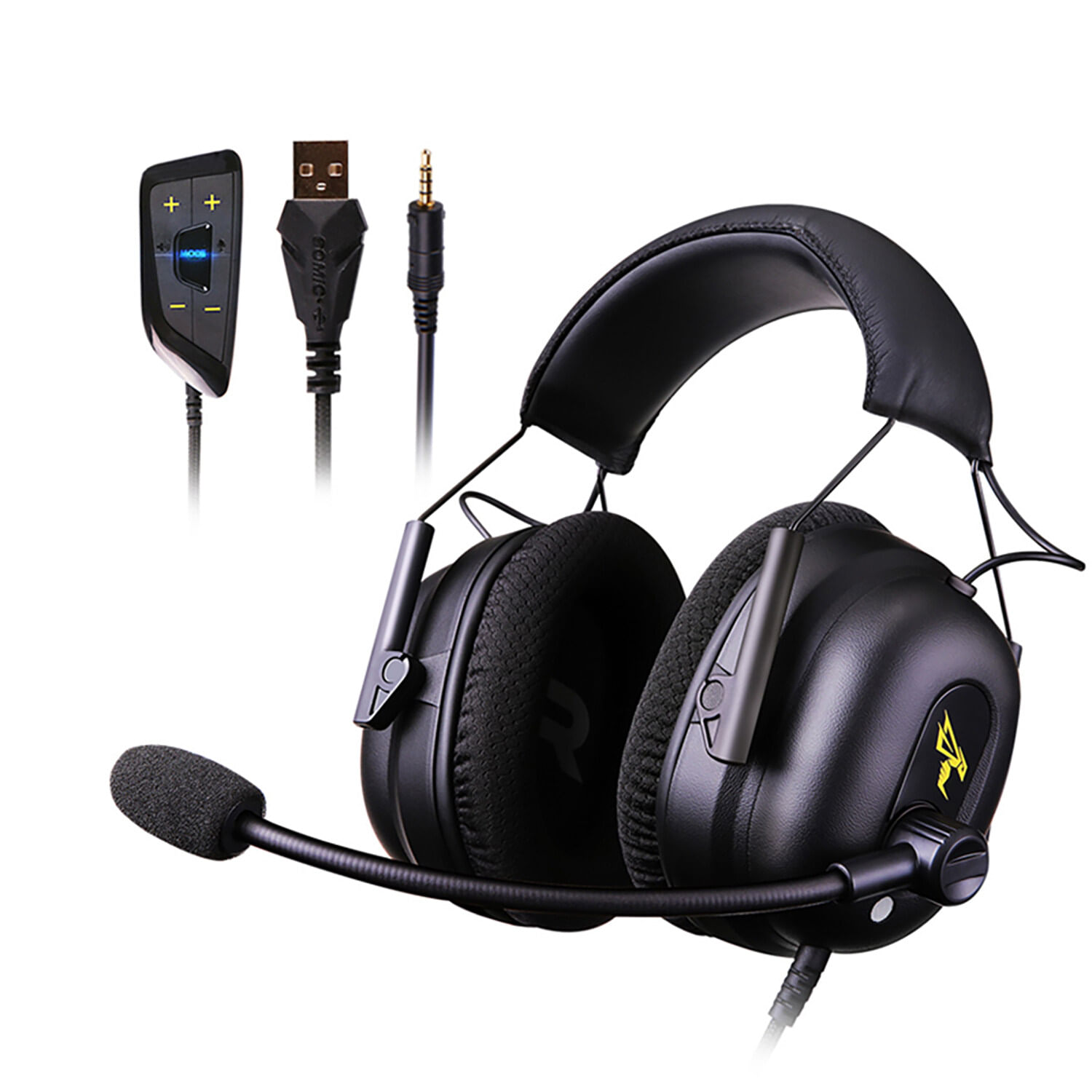 Audifonos Para Juegos Somic G936N Efecto De Sonido Envolvente Montado En La Cabeza Negro