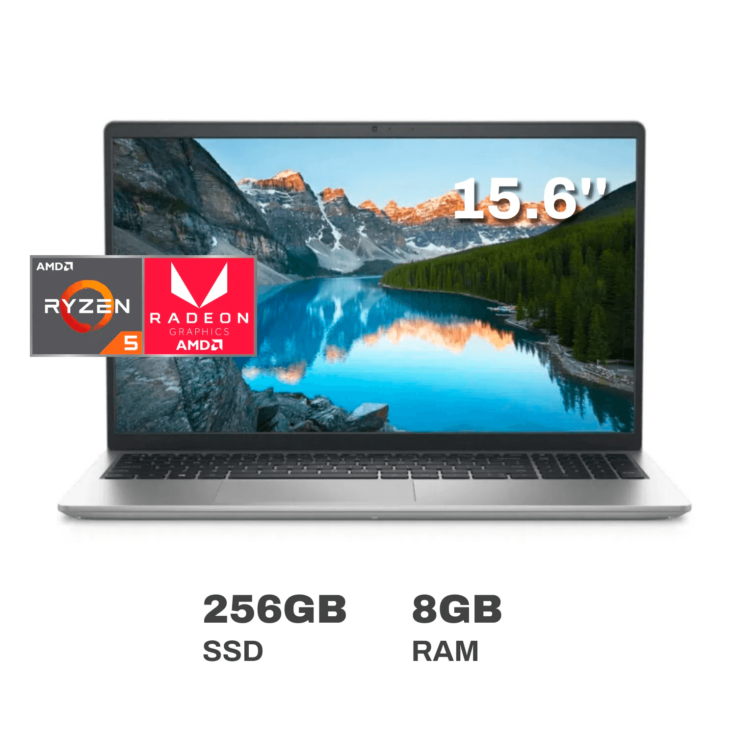 Laptop Dell W-CE AMD Ryzen 5 8GB RAM 256GB SSD 15.6"