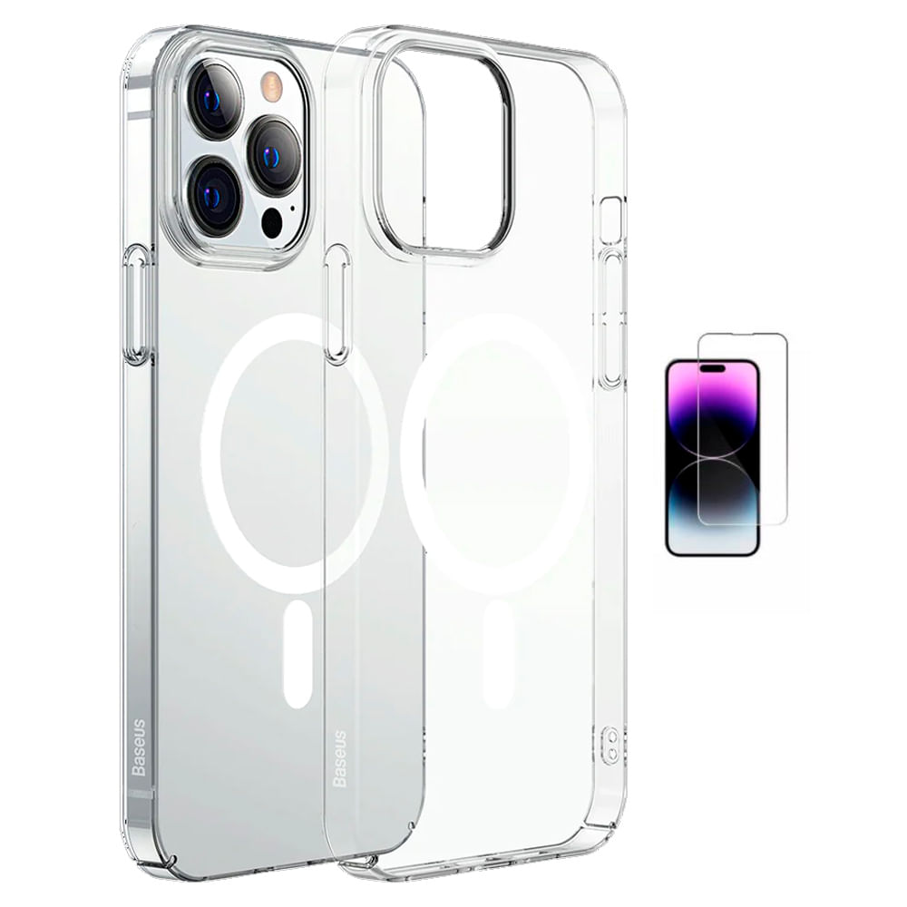 Case iPhone 15 Pro Max Funda Baseus Crystal Series Magsafe Apple