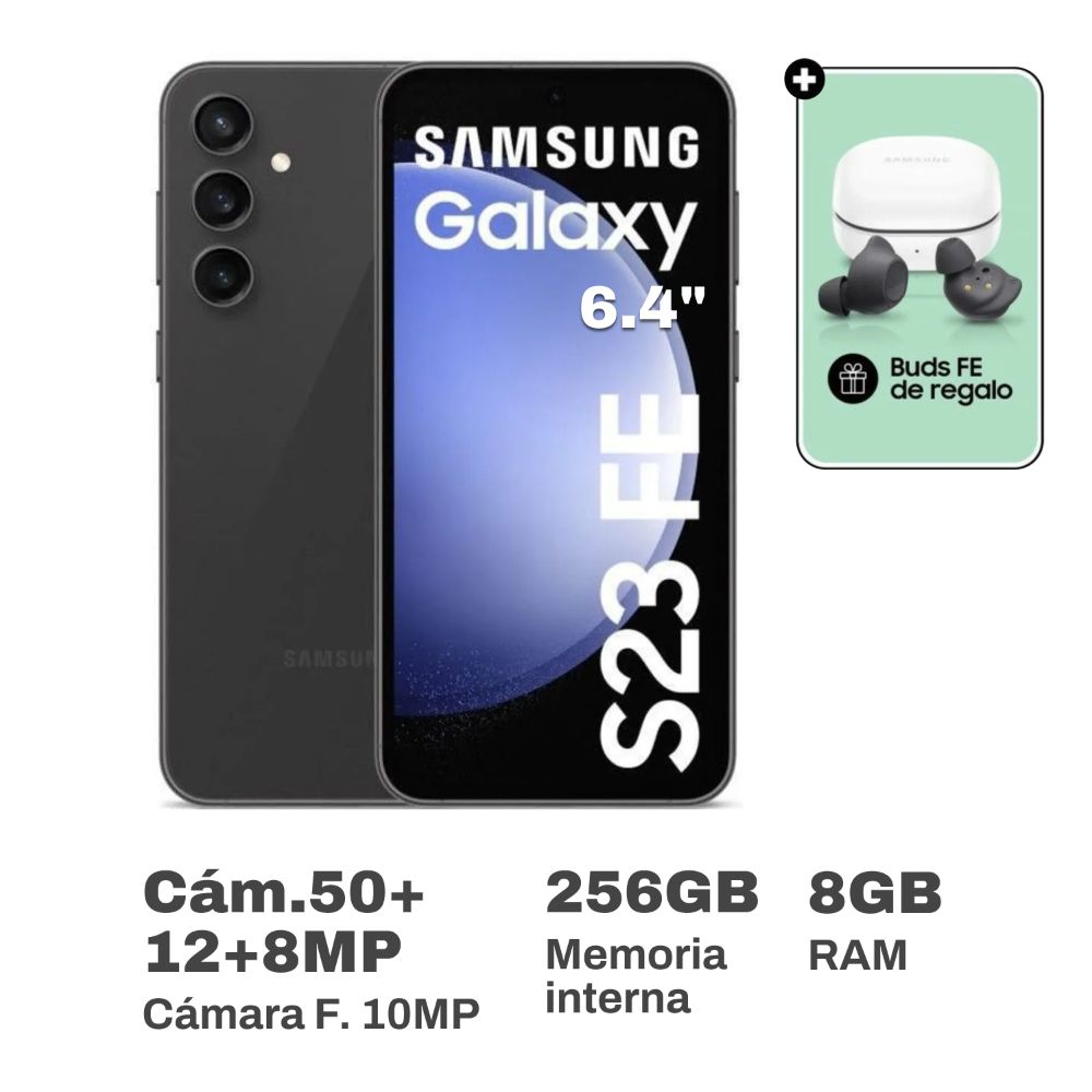 Celular Samsung Galaxy S23 FE 6.4" 8GB RAM 256GB Grafito + Buds FE Black