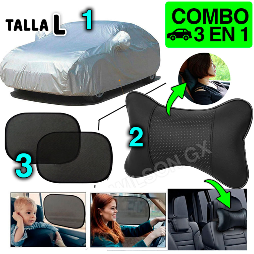 Kit Cobertor de Auto con Almohadilla y Tapasol