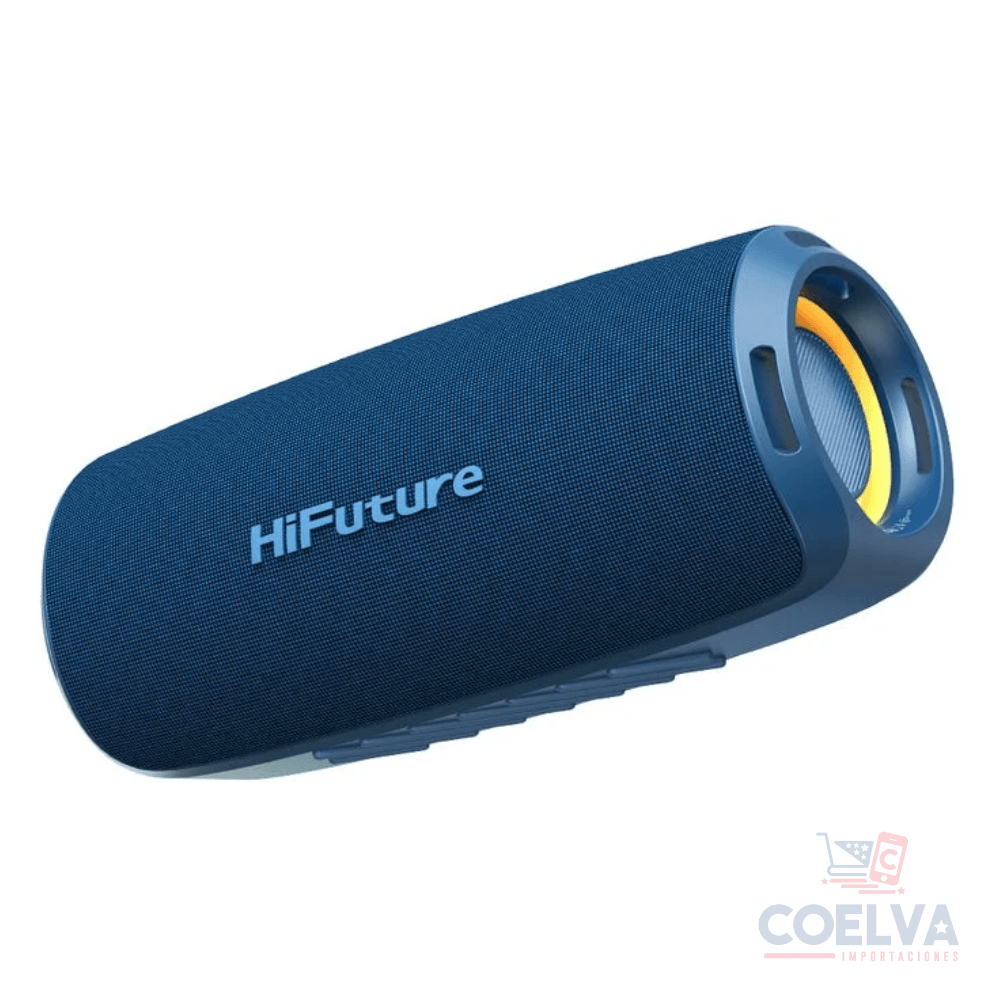 Parlante HiFuture Gravity Bluetooth 5.3 Sistema de 2 Vías, IPX7, Led RGB 8 Horas Color Azul
