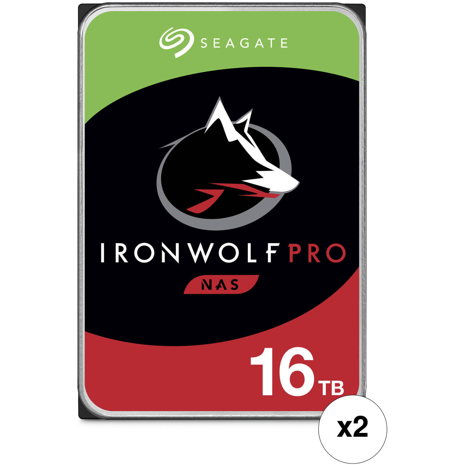 Disco Duro Interno Seagate Ironwolf Pro 16Tb 7200 Rpm Sata Iii 3.5 para Nas Cmr Retail 2 Pack