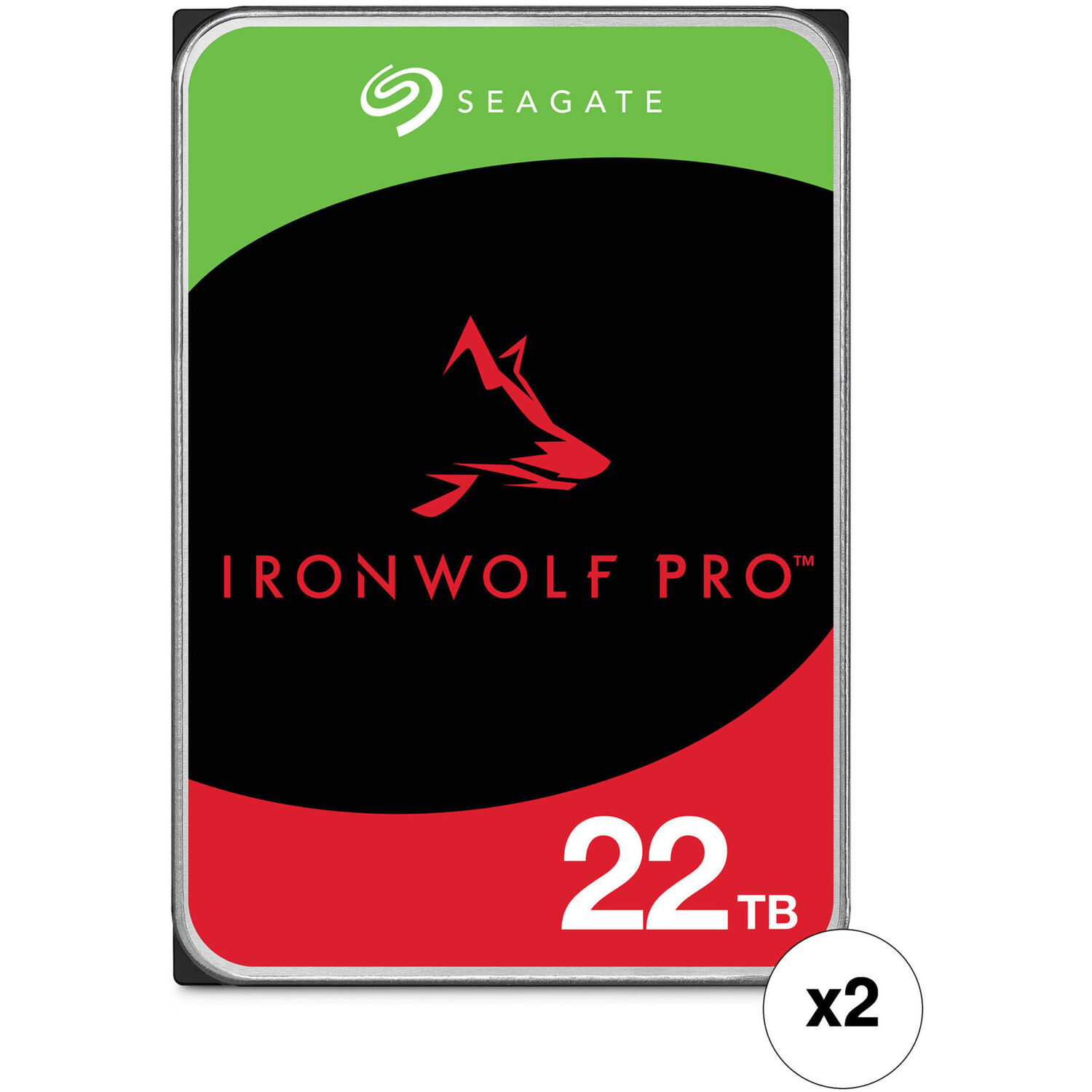 Disco Duro Interno Seagate Ironwolf Pro 22Tb 7200 Rpm Sata Iii 3.5 para Nas Cmr Retail 2 Pack