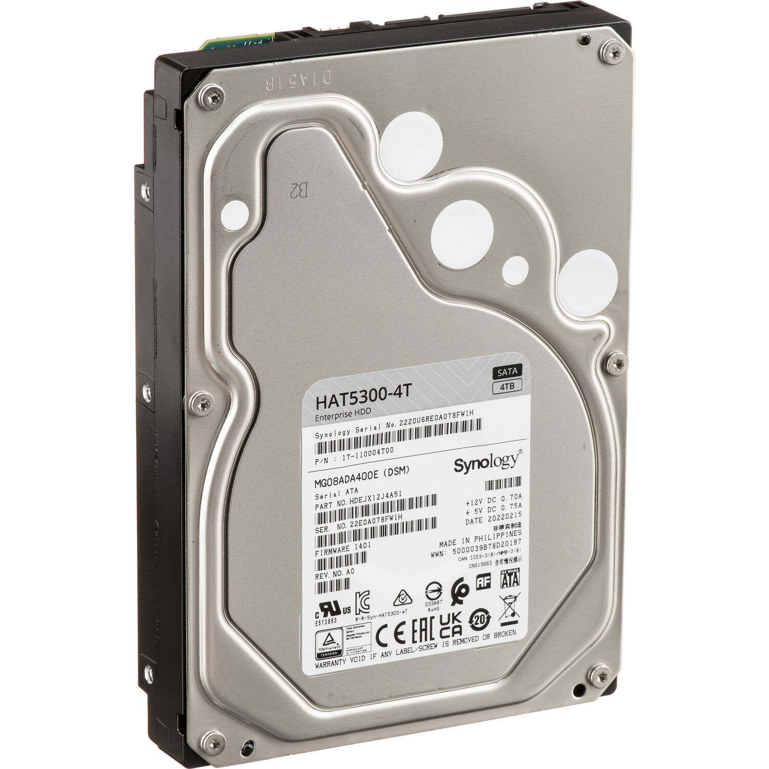 Disco Duro Interno Synology 4Tb Hat5300 Sata Iii 3.5 Enterprise