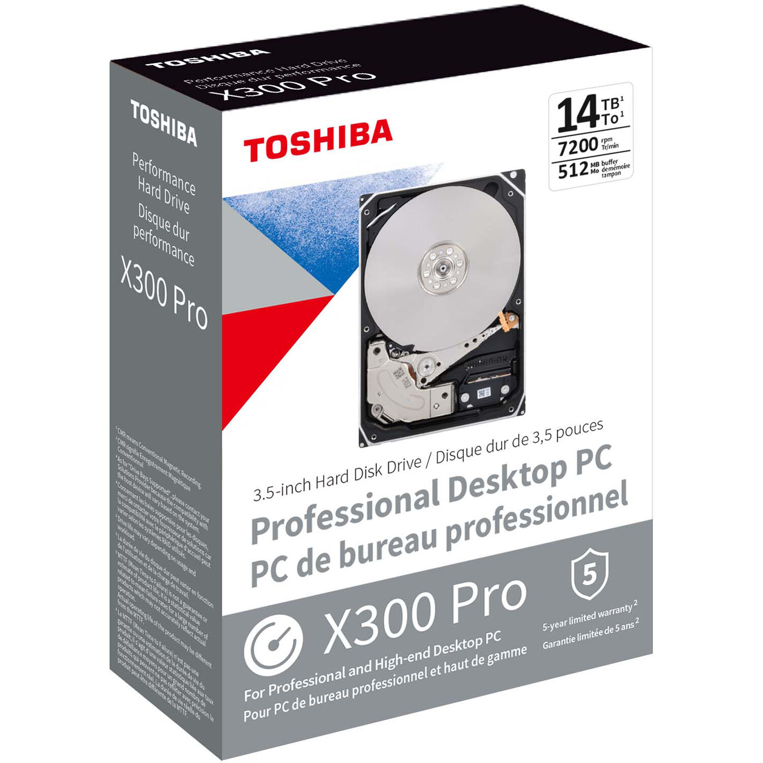 Disco Duro Interno Toshiba X300 Pro Performance 3.5 Cmr de 14Tb