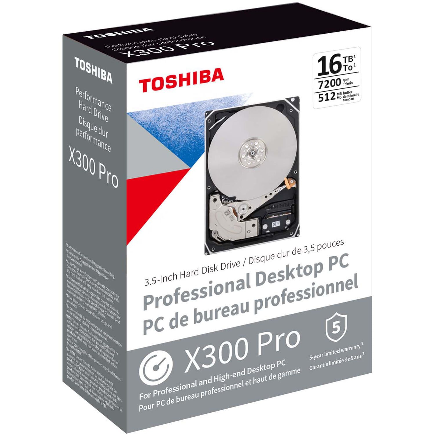 Disco Duro Interno Toshiba X300 Pro Performance 3.5 Cmr de 16Tb