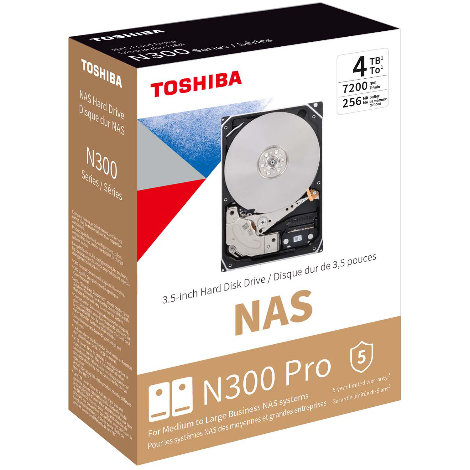 Disco Duro Interno Toshiba 4Tb N300 Pro Nas Cmr 3.5