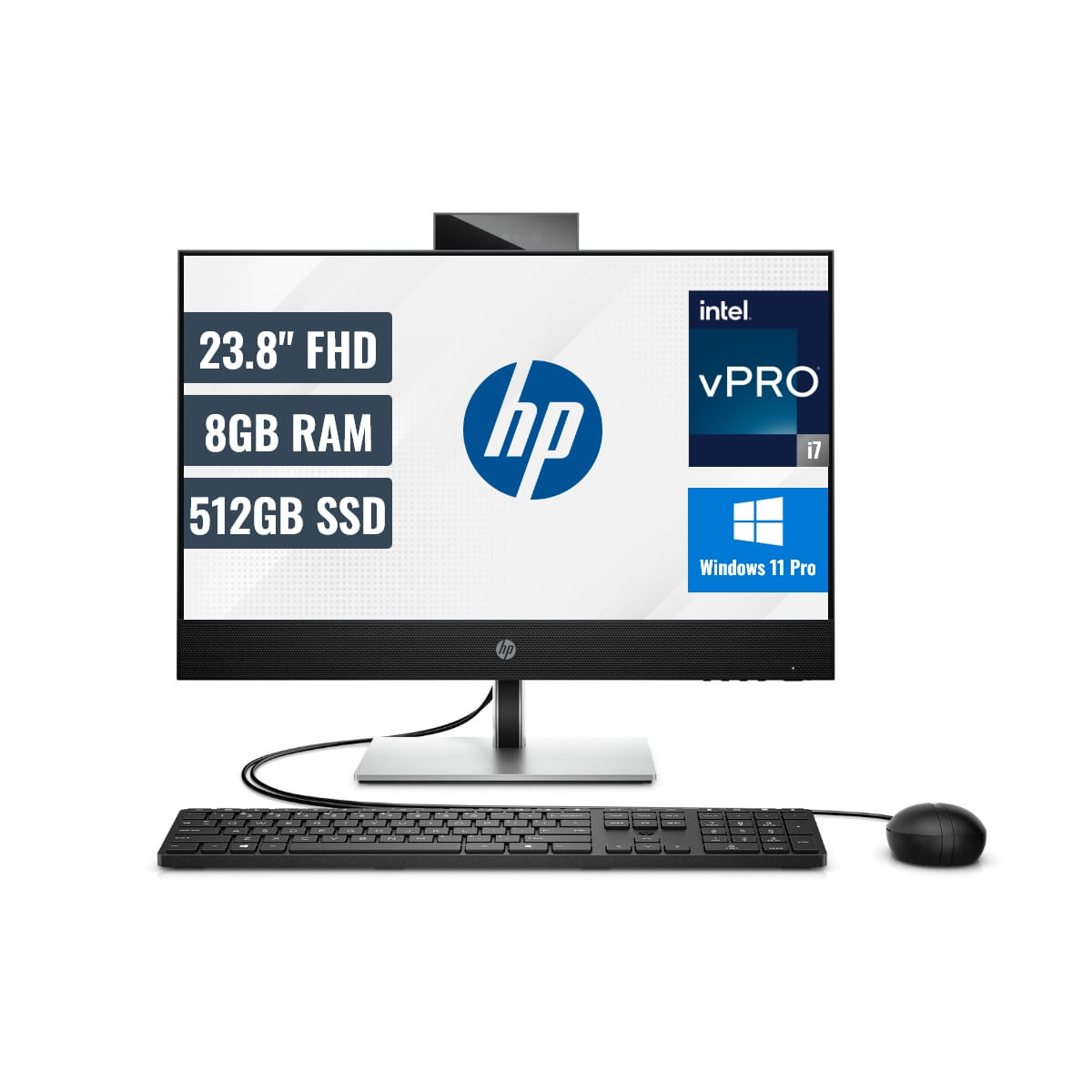 All In One HP ProOne 440 G9 Intel Core i7-12700 8GB RAM 512GB SSD 23.8 FHD Windows 11 Pro