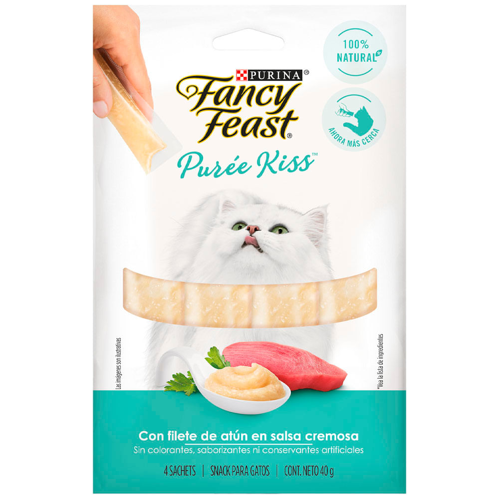 Snack Super Premium para Gatos FANCY FEAST Kiss con Filete de Atún de 40 gr