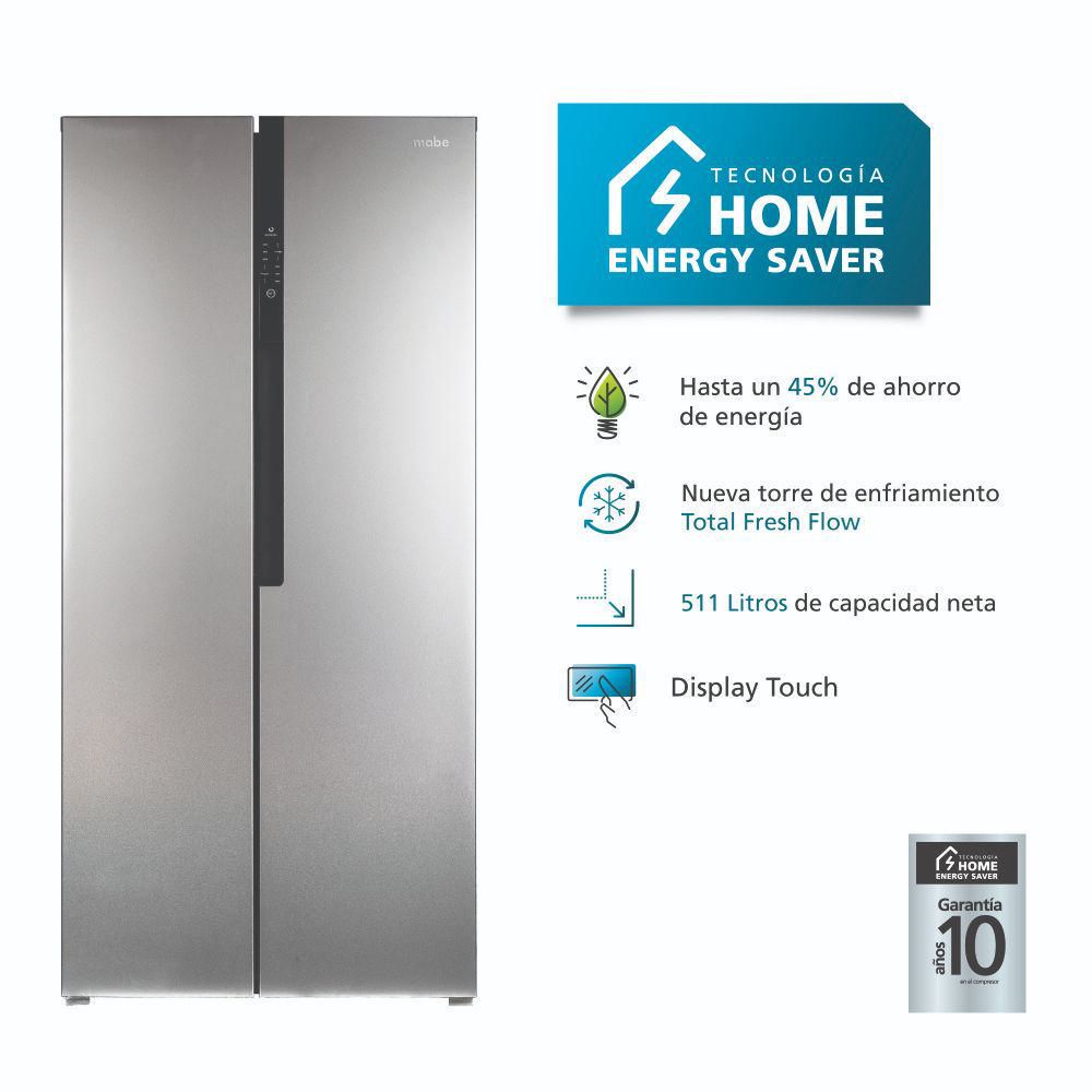 Refrigeradora Mabe Side by Side MSD518LKRSS0 510L Inox