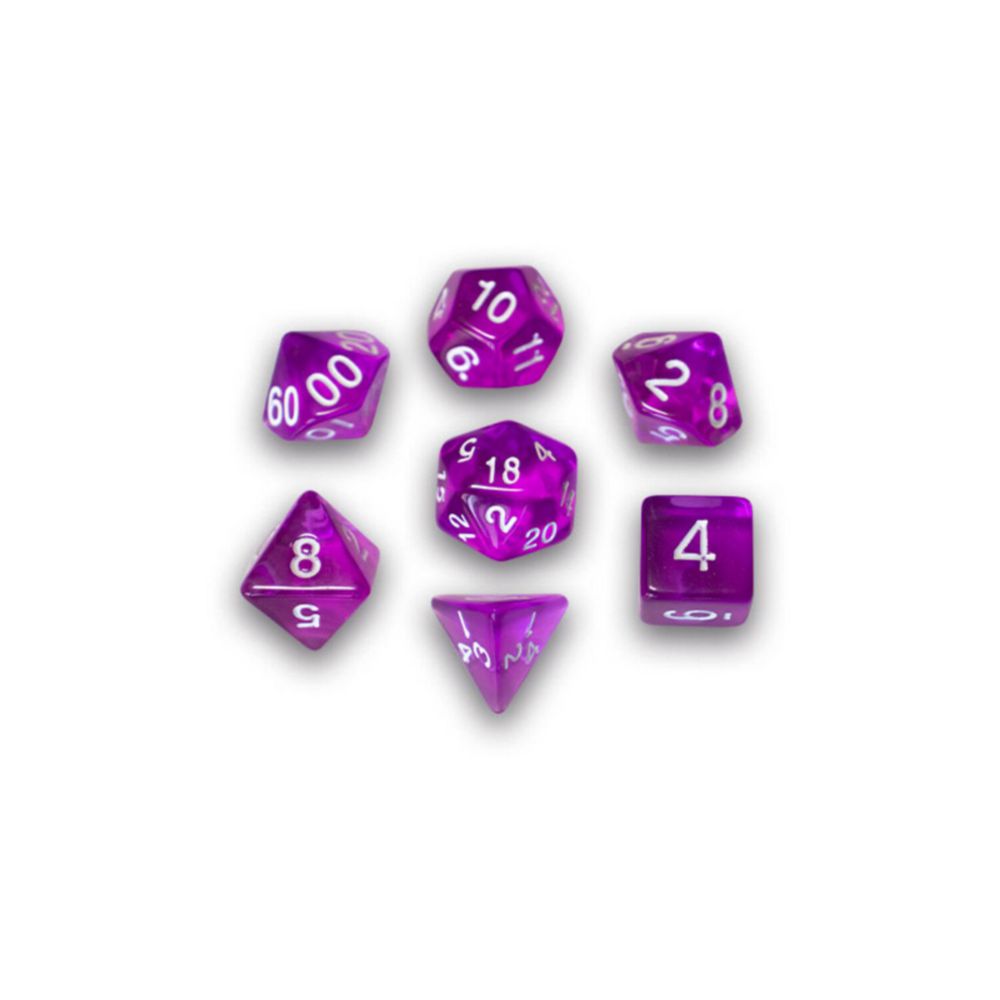 Set De 7 Dados Gosu: Translucent Purple