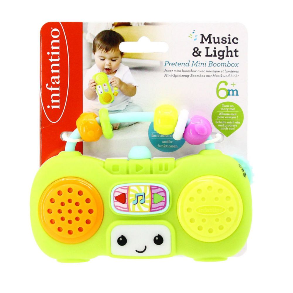 Mini Radio Para Bebe Infantino Con Música Y Luz