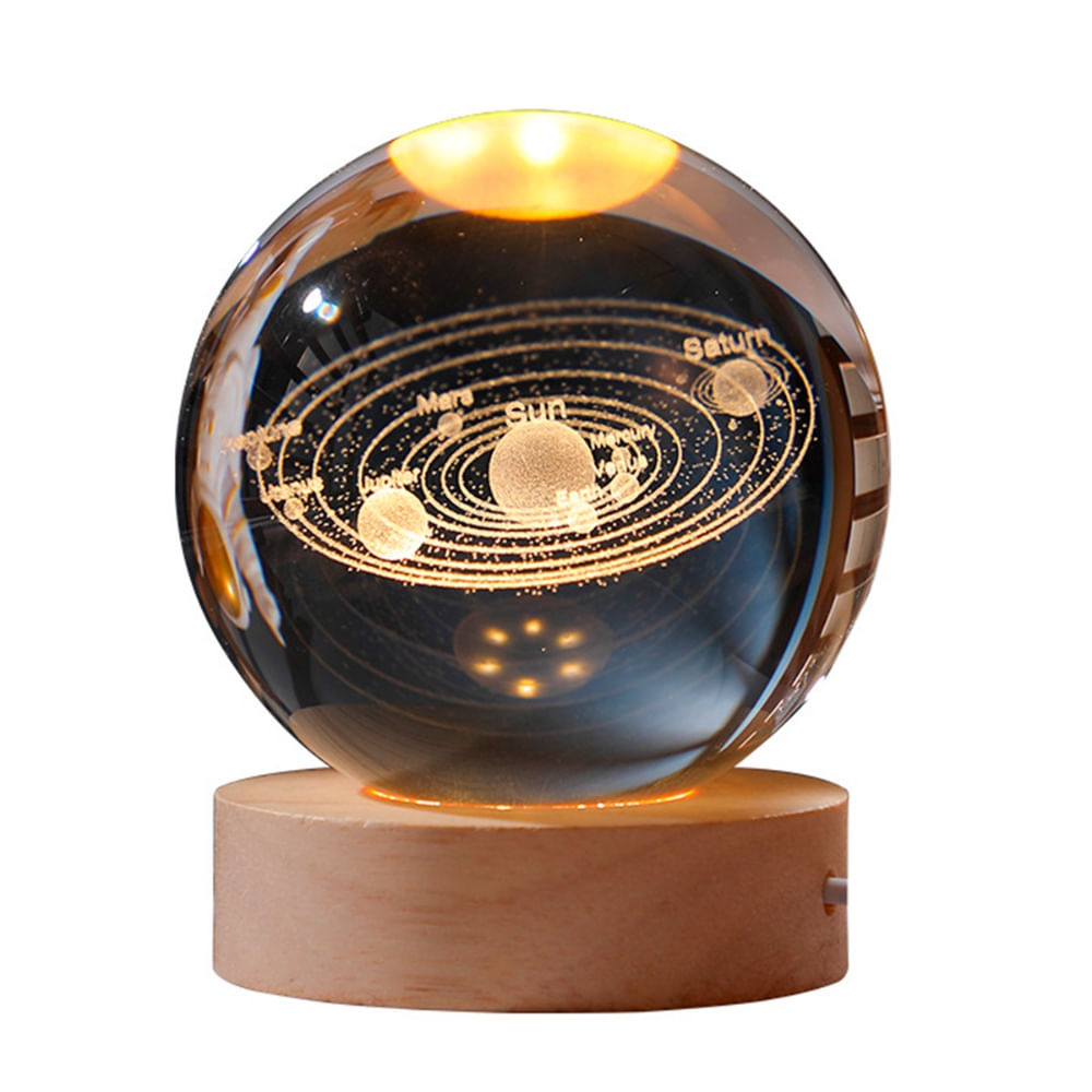 Esfera con Diseño 3D Mini Lámpara de Luz Cálida Modelo Sistema Solar  554SR02