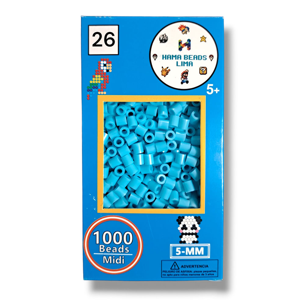 Cajita de Colores Hama Beads de 1000 Unidades Midi 5mm Lago Azul
