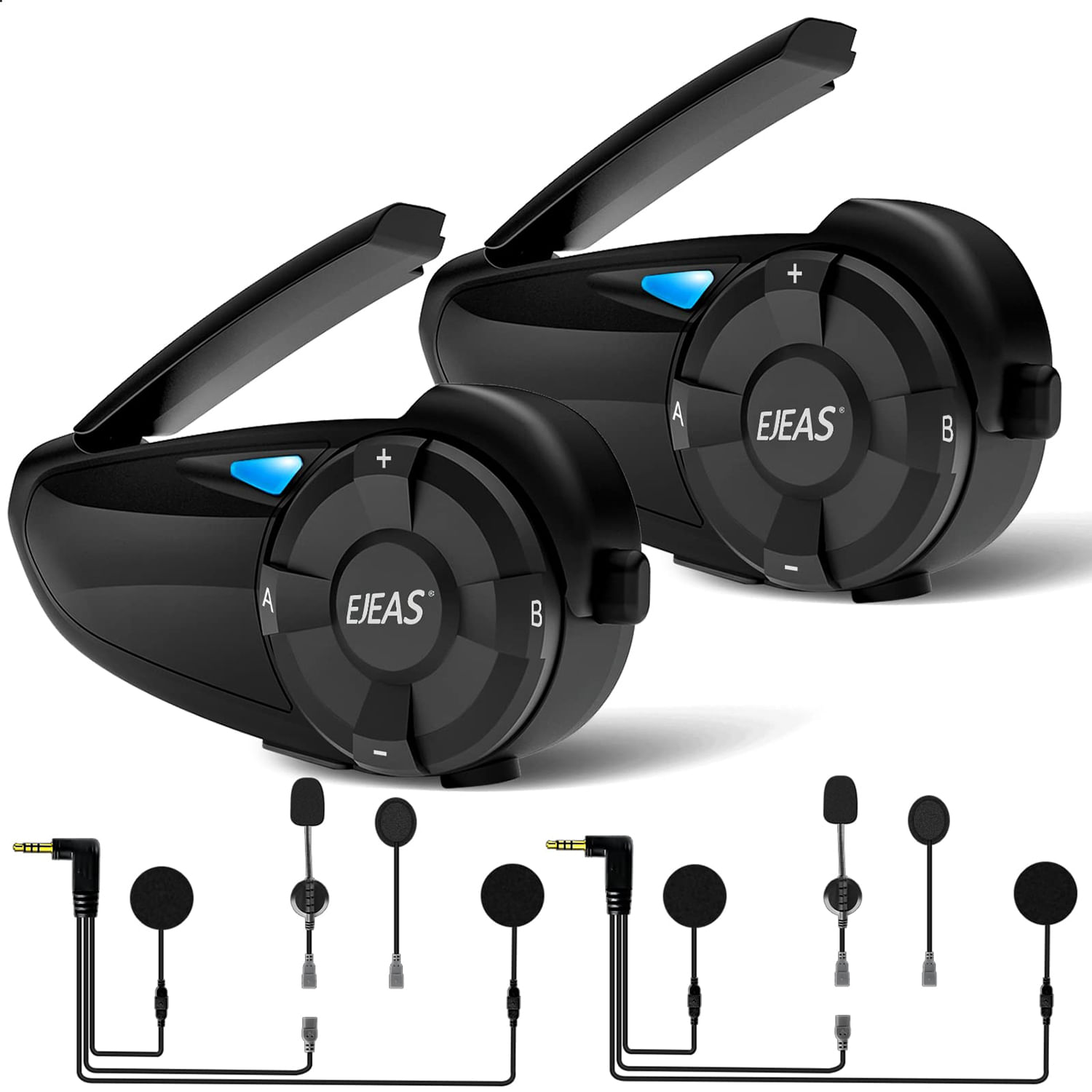 Intercomunicador Bluetooth Para Casco Ejeas Q7 Intercomunicador Dedicado Para Motocicleta (2Pcs)