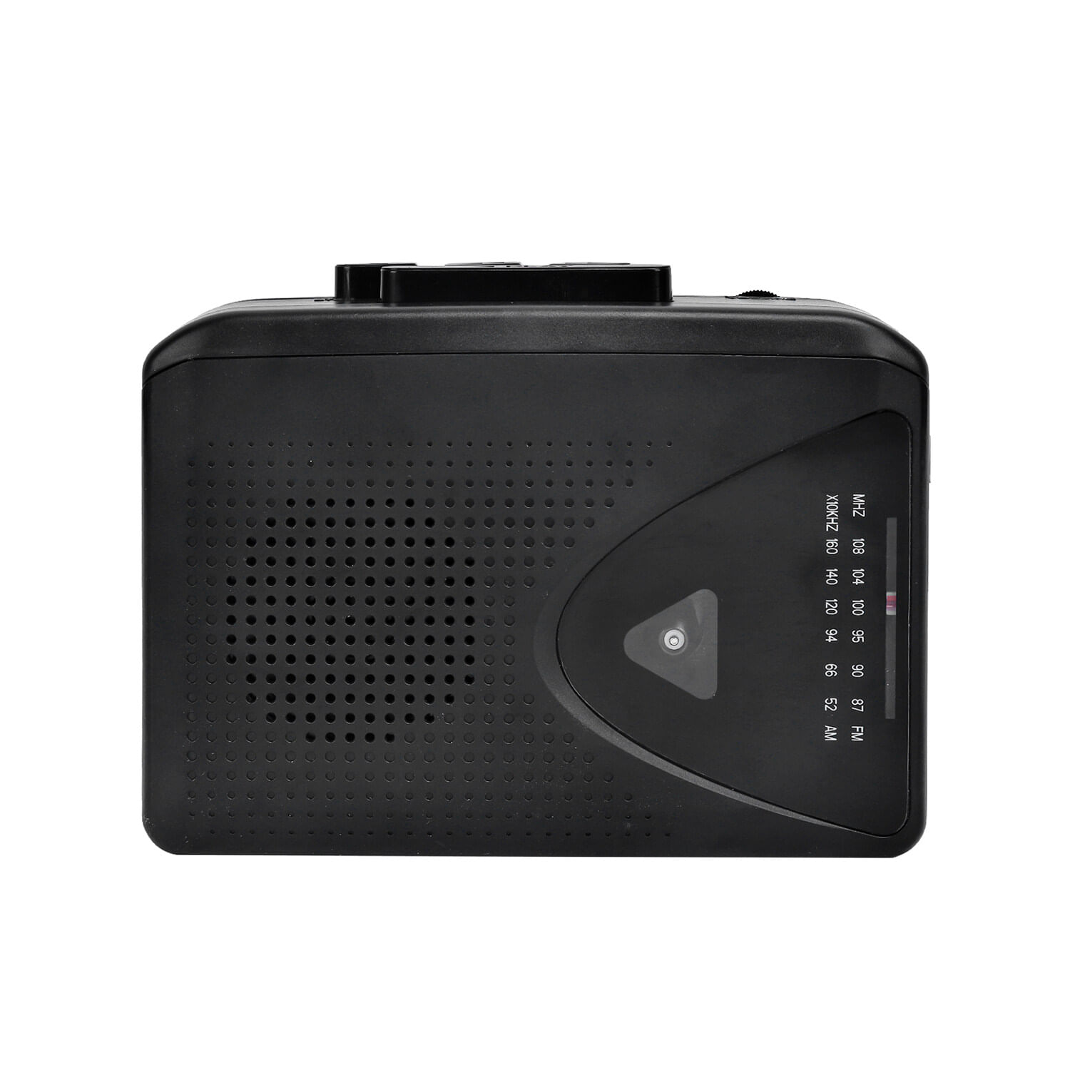 Reproductor De Casete Portátil Radio Am/Fm Con Conector Para Auriculares De 3,5 Mm Negro