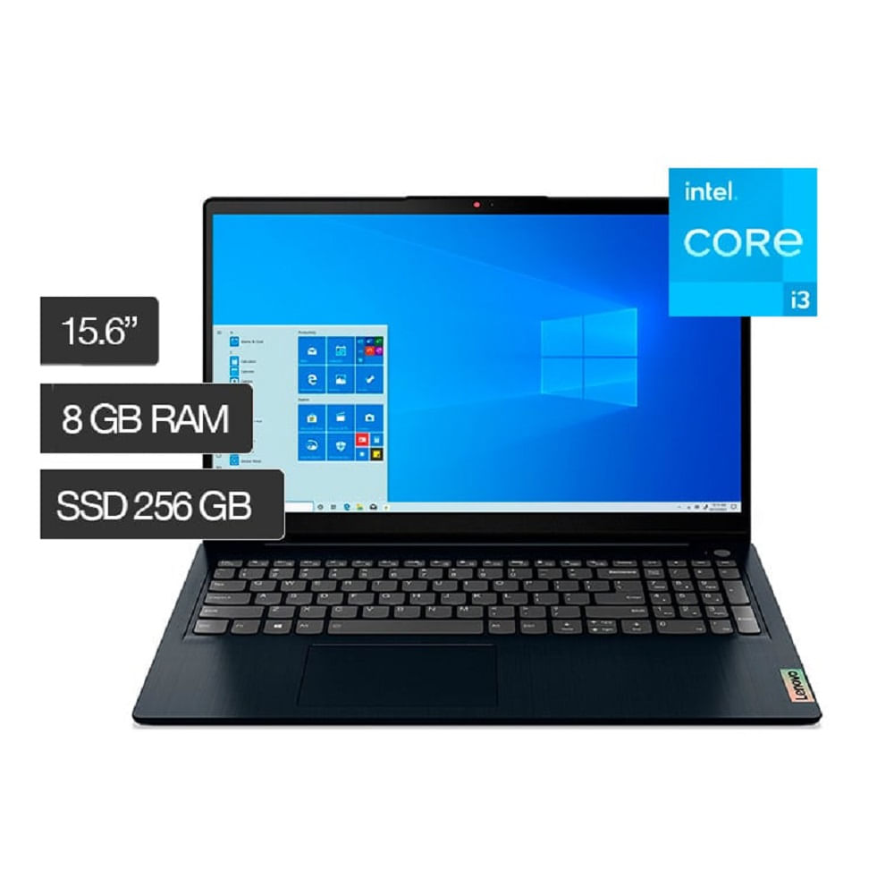 Laptop Lenovo IdeaPad 3I 15.6" Intel Core i3 256GB SSD 8GB Azul Oscuro