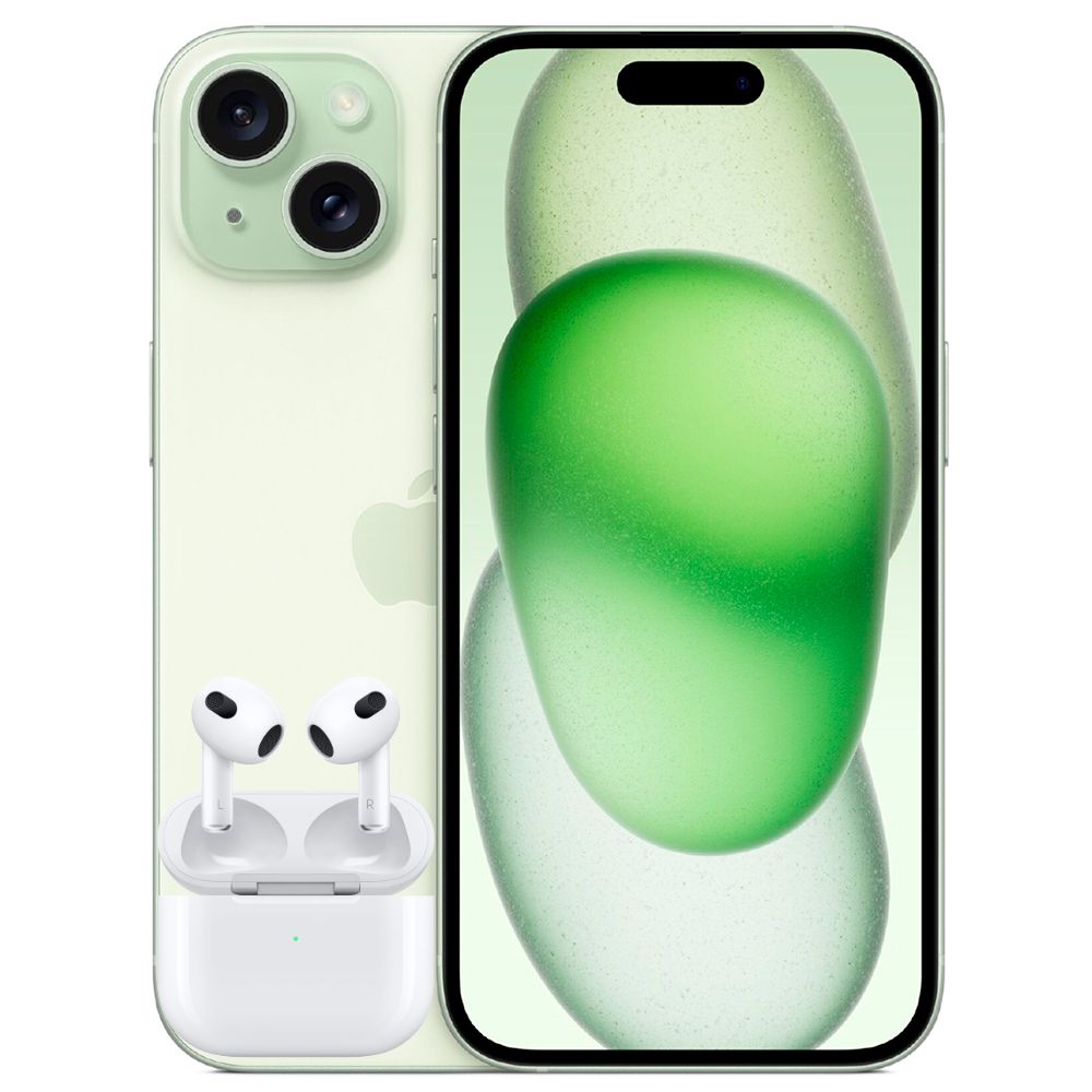 iPhone 15 eSIM 128GB - Green + Battery Pack Magsafe Original