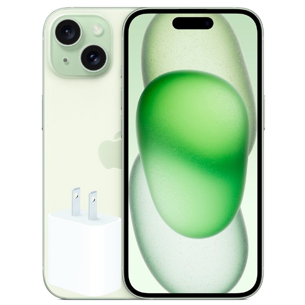 iPhone 15 eSIM 128GB - Green + Cargador 20w Original