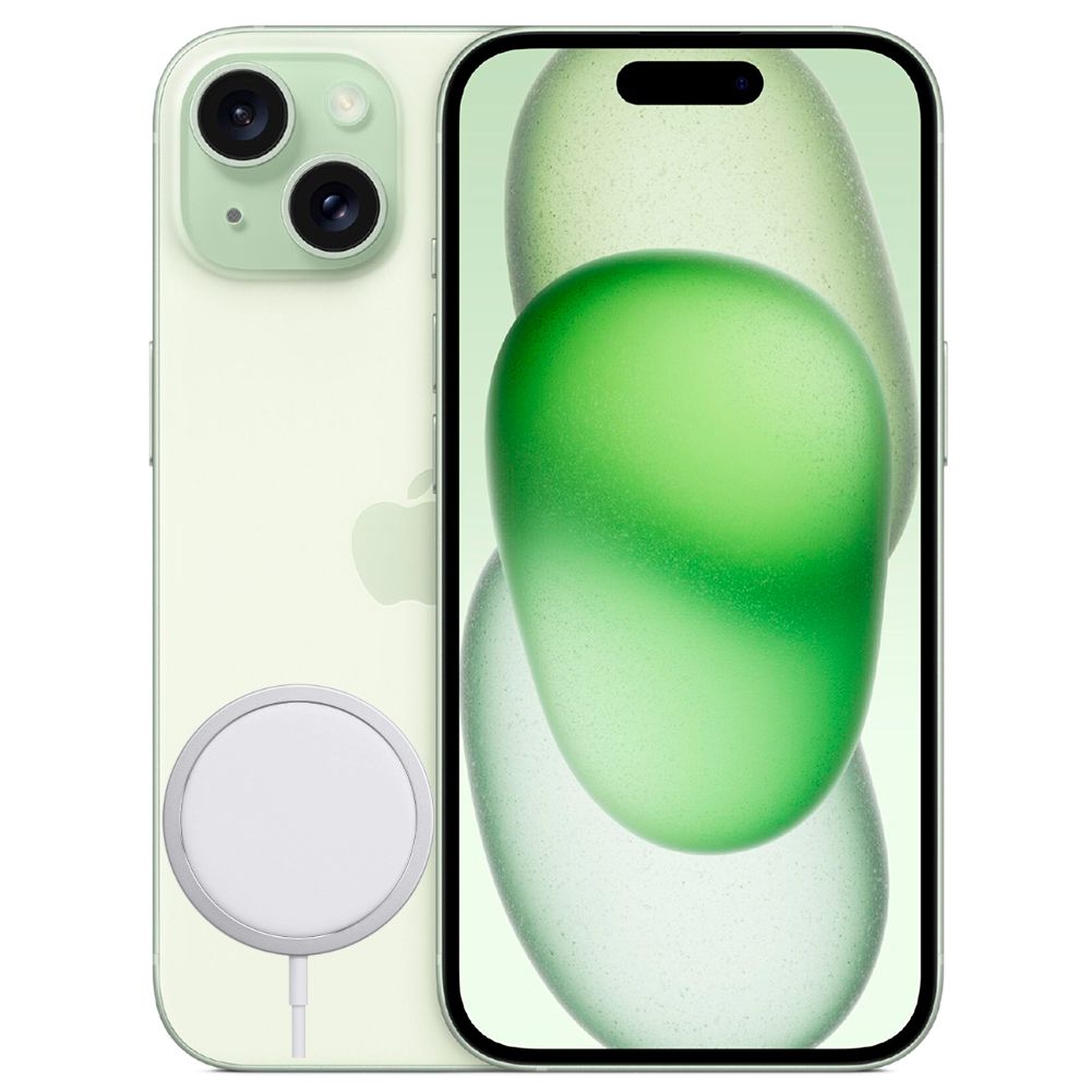 iPhone 15 eSIM 128GB - Green + Cargador Magsafe Original