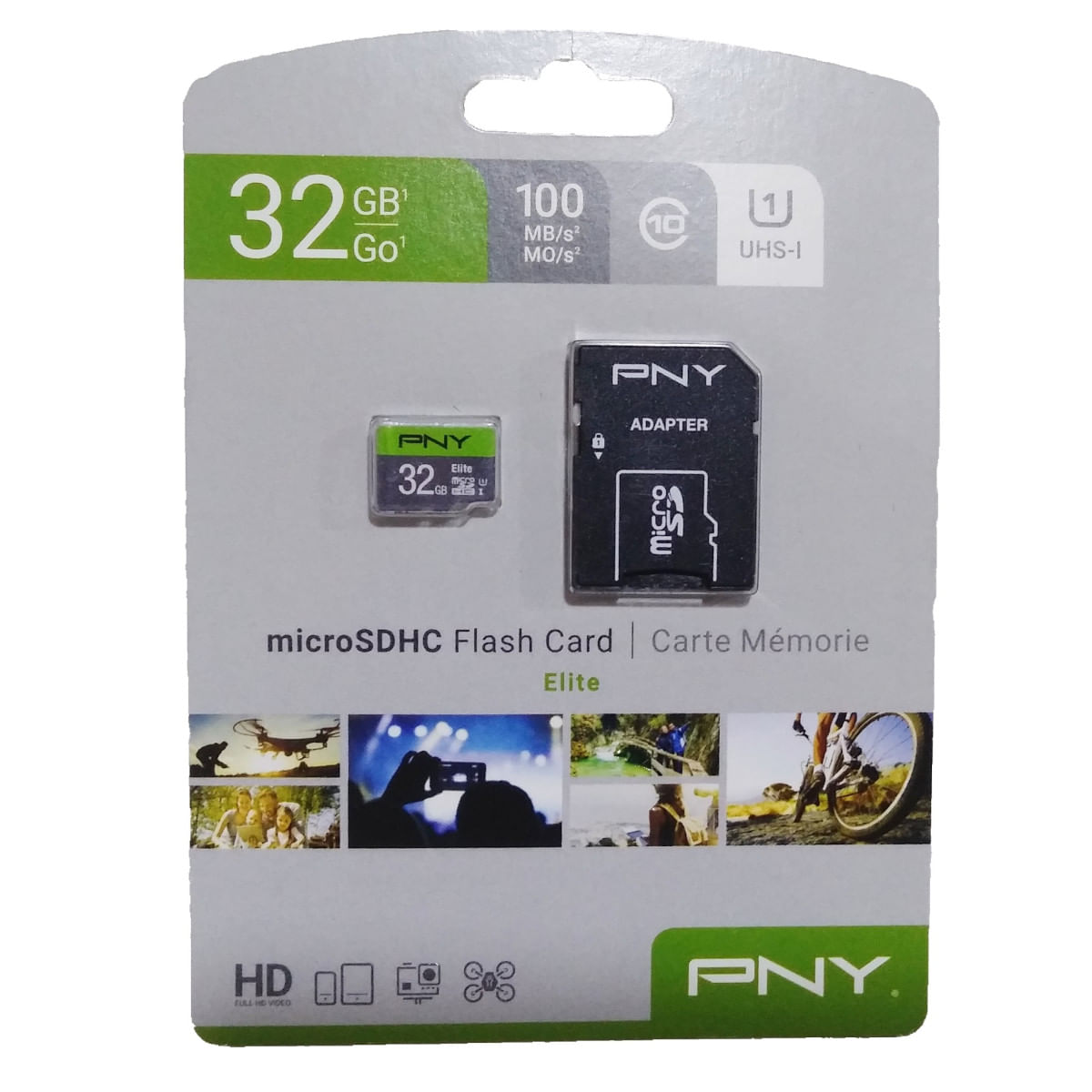 Tarjeta Memoria Flash MicroSDHC Flash Card 32GB UHS-I 100MB/S  2pza Pny