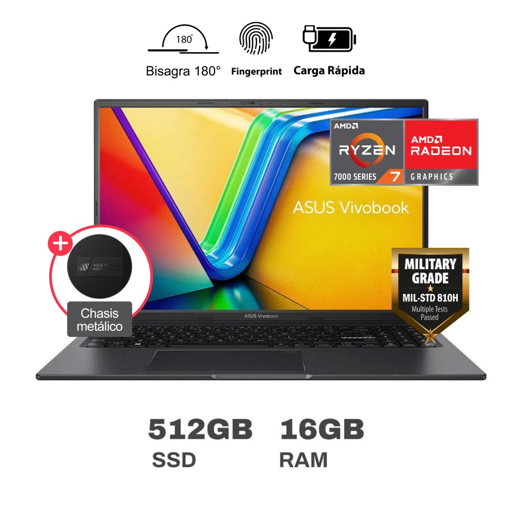 Laptop Asus Vivobook 16X M3604YA-MB067W AMD Ryzen 7 16GB RAM 512GB SSD 16"