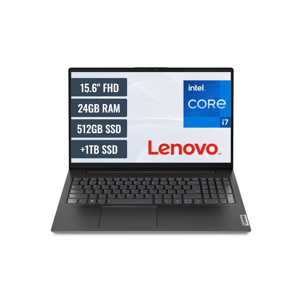 Laptop Lenovo V15 G3 IAP Intel Core i7-1255U 24GB RAM 512GB SSD M.2 y 1TB SSD 15.6 FHD FreeDos