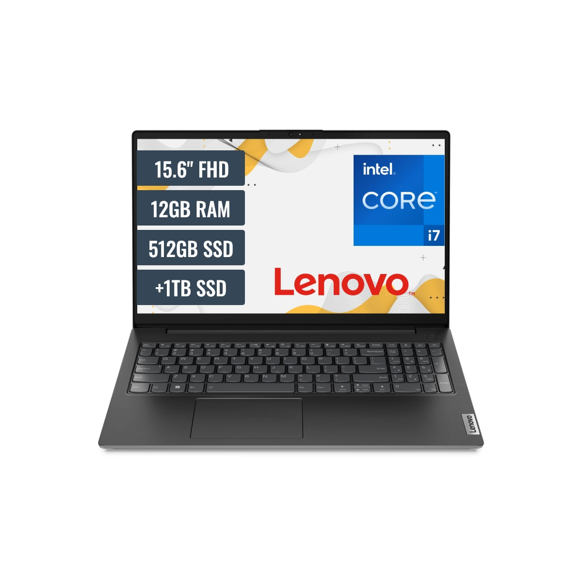 Laptop Lenovo V15 G3 IAP Intel Core i7-1255U 12GB RAM 512GB SSD M.2 y 1TB SSD 15.6 FHD FreeDos