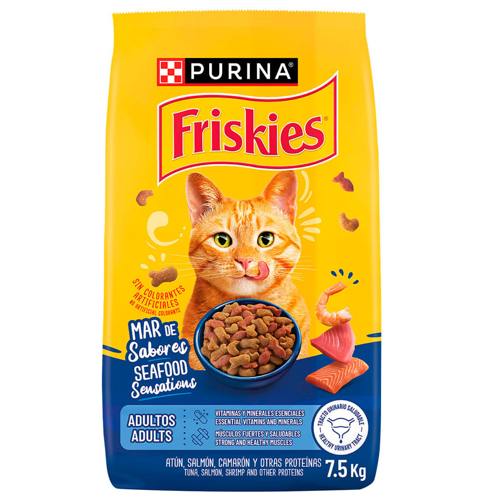 Alimento para Gatos FRISKIES Adultos Sensaciones Marinas Bolsa 7.5Kg