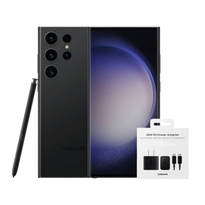 Samsung Galaxy S23 Ultra 6.8" 12GB RAM 256GB - BLACK + CARGADOR 45w