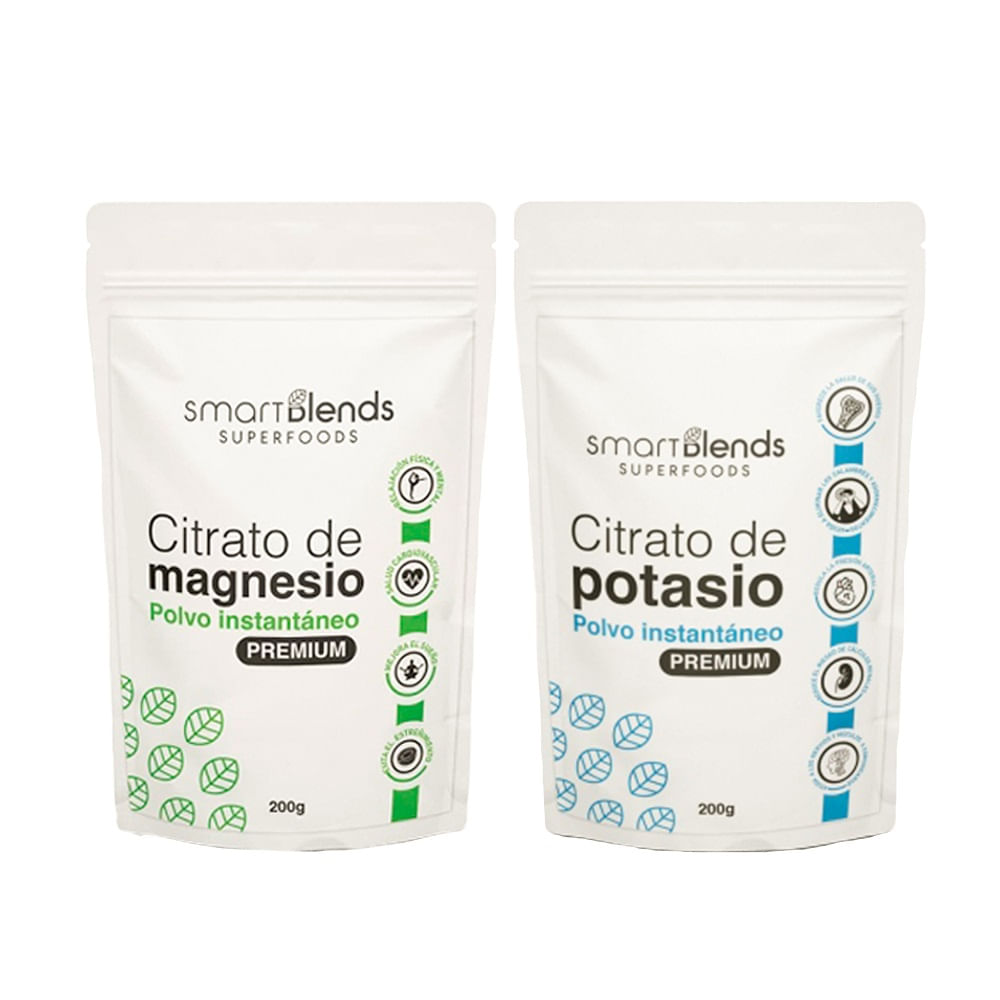 Citrato de Magnesio y Potasio  Smart Blends x Pack 200 g