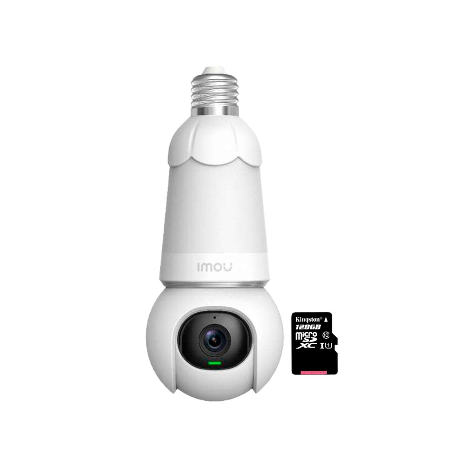 Cámara Inalámbrica Foco Bulb Cam 5Mp 360 Noche Color Sd 128gb