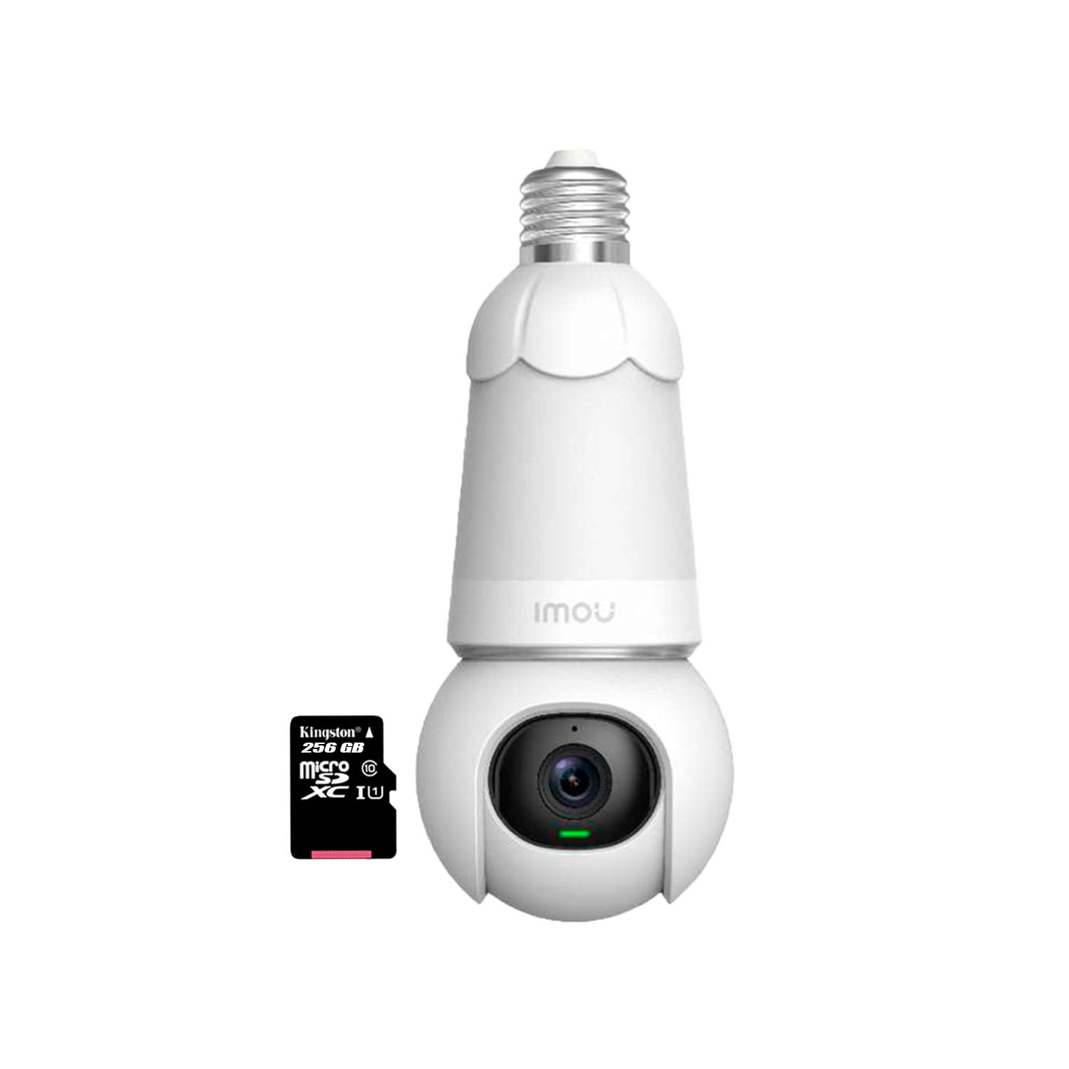 Cámara Inalámbrica Foco Bulb Cam 3Mp 360 Noche Color Sd 256gb