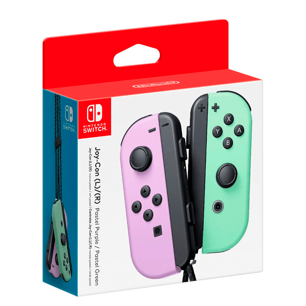 Controles Joy-Con L y R Nintendo Switch Purpura Verde Pastel