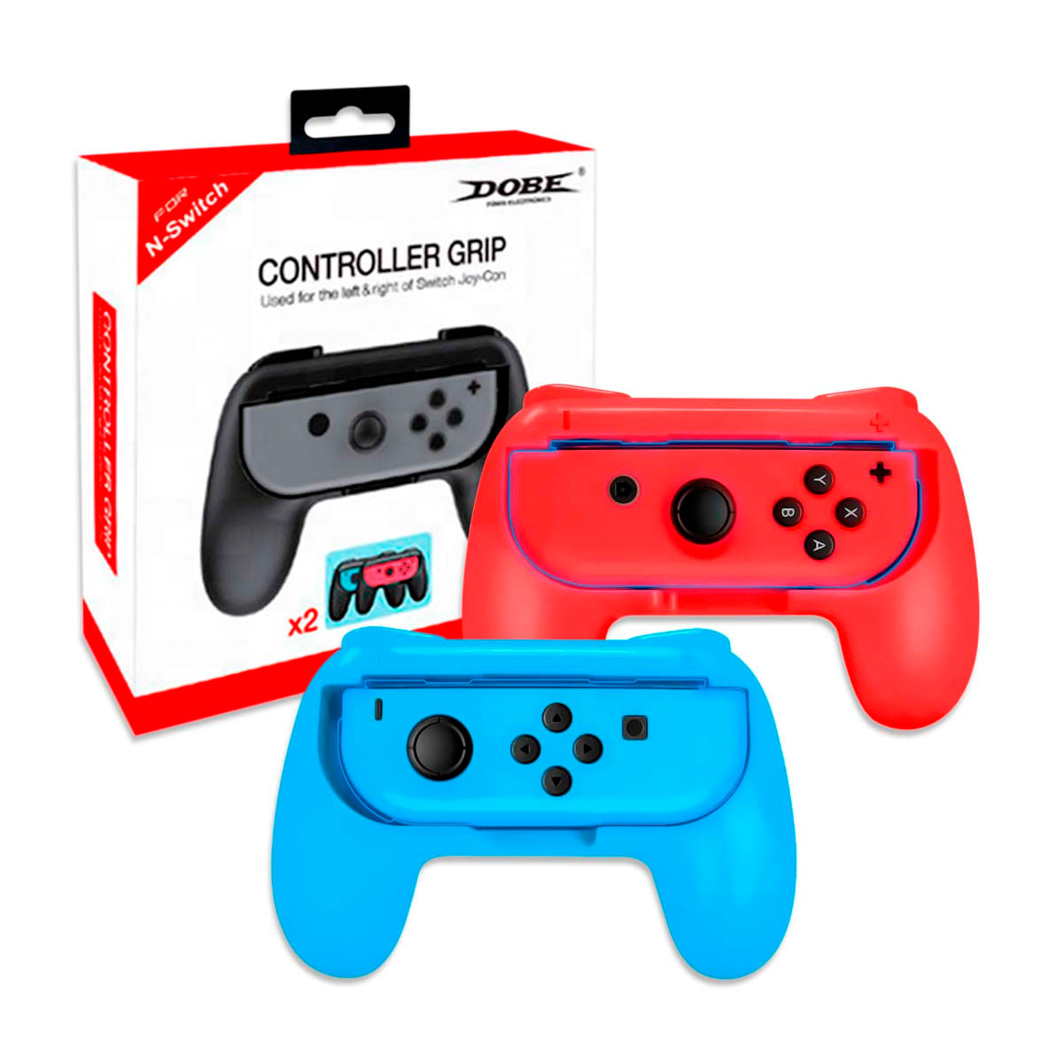Grips para Joy con Nintendo Switch/Oled Adaptador 1 par Rojo/Azul