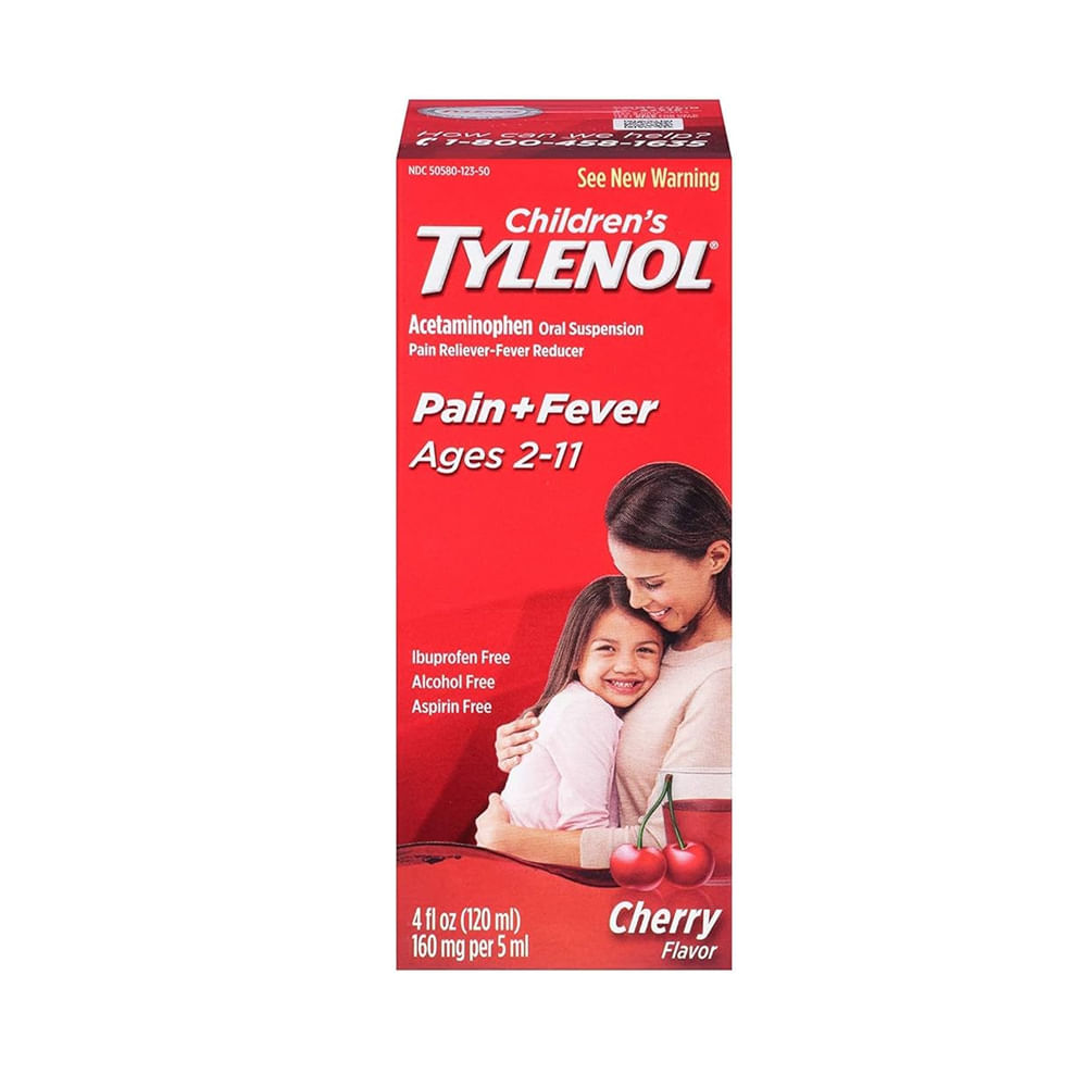 Suplemento Anti Fiebre Niños Tylenol Sabor Cereza